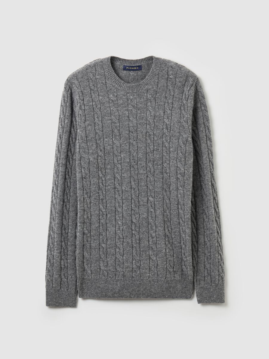 Pullover in cable-knit lambswool_4