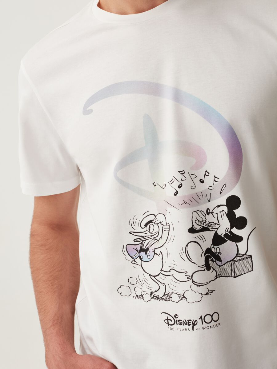 Cotton T-shirt with Disney 100th Anniversary print_3