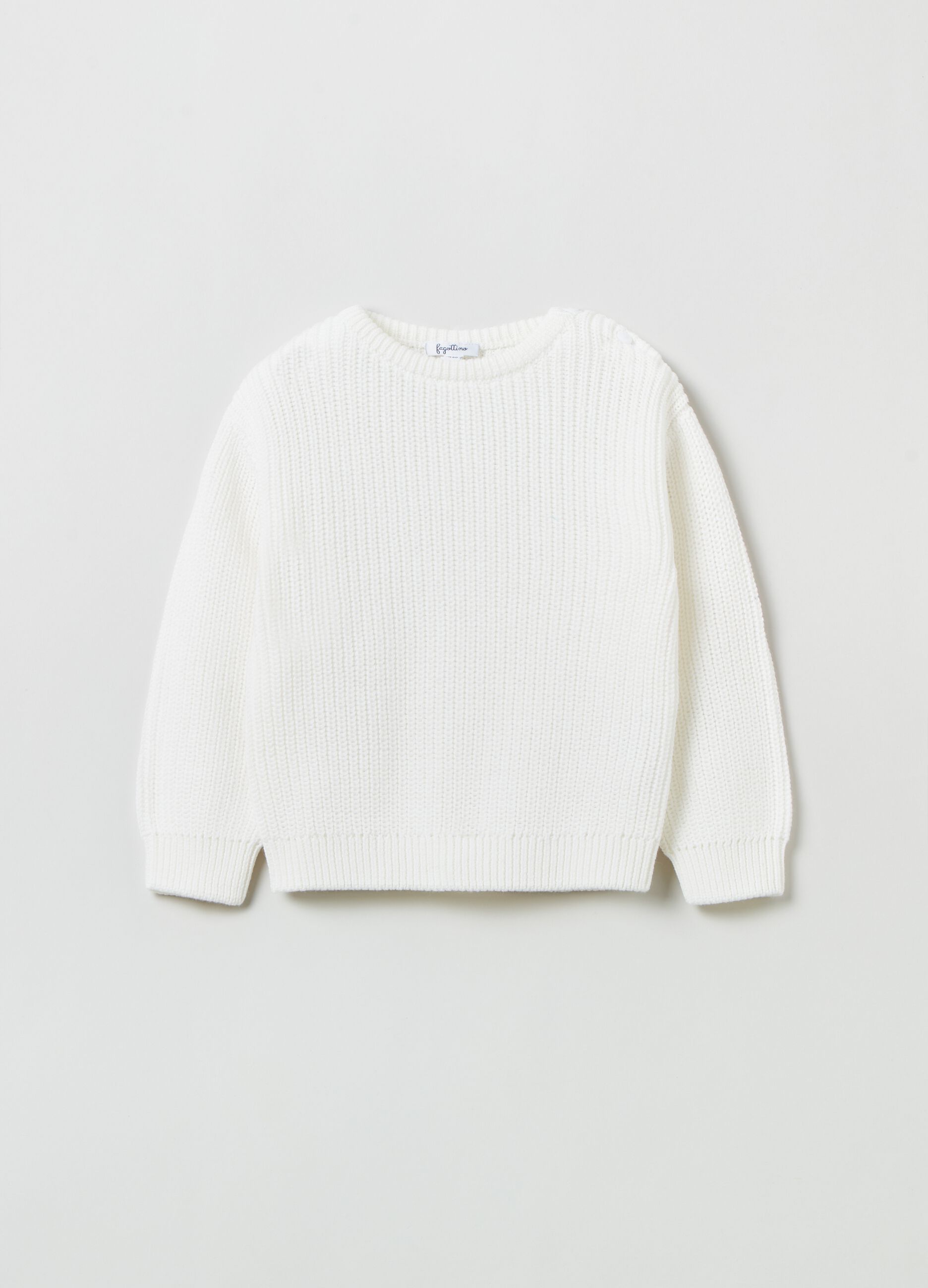 Ribbed cotton pullover