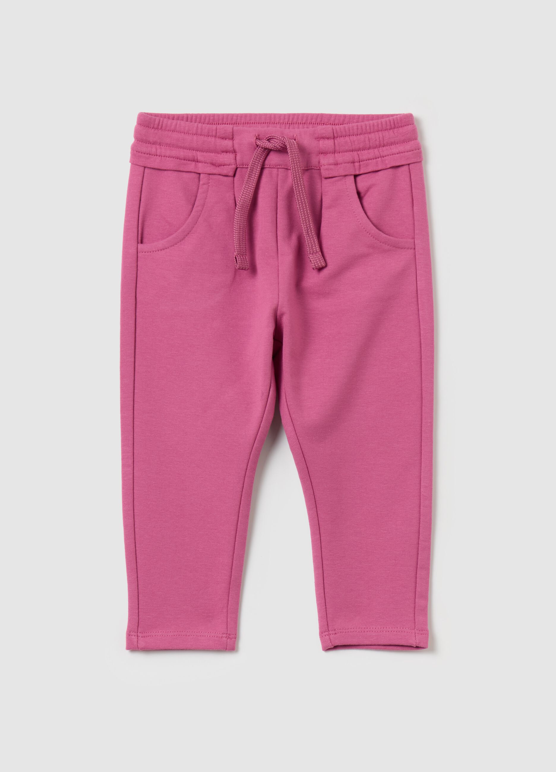 French terry joggers with drawstring