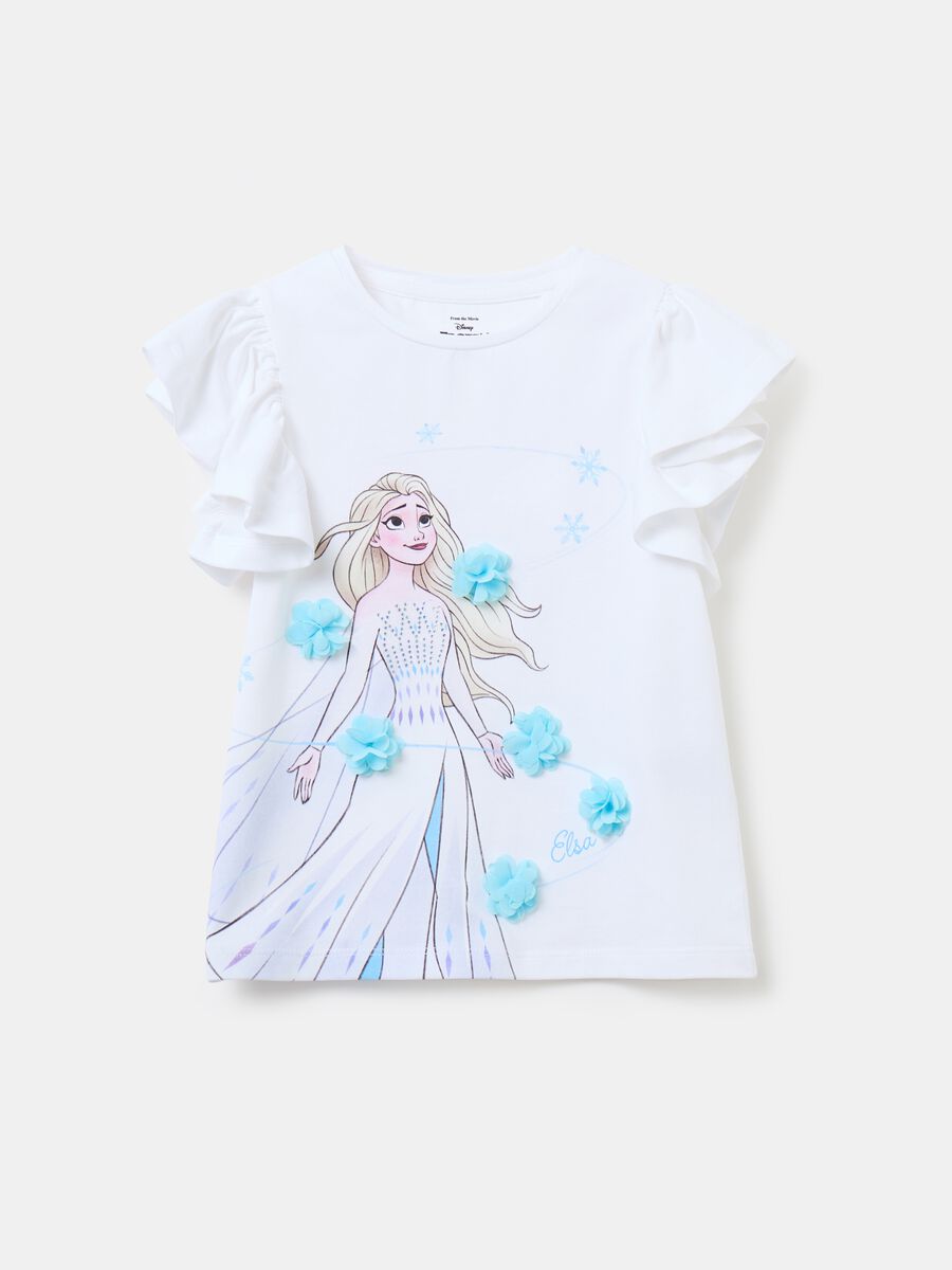 T-shirt with Elsa print and applications_0