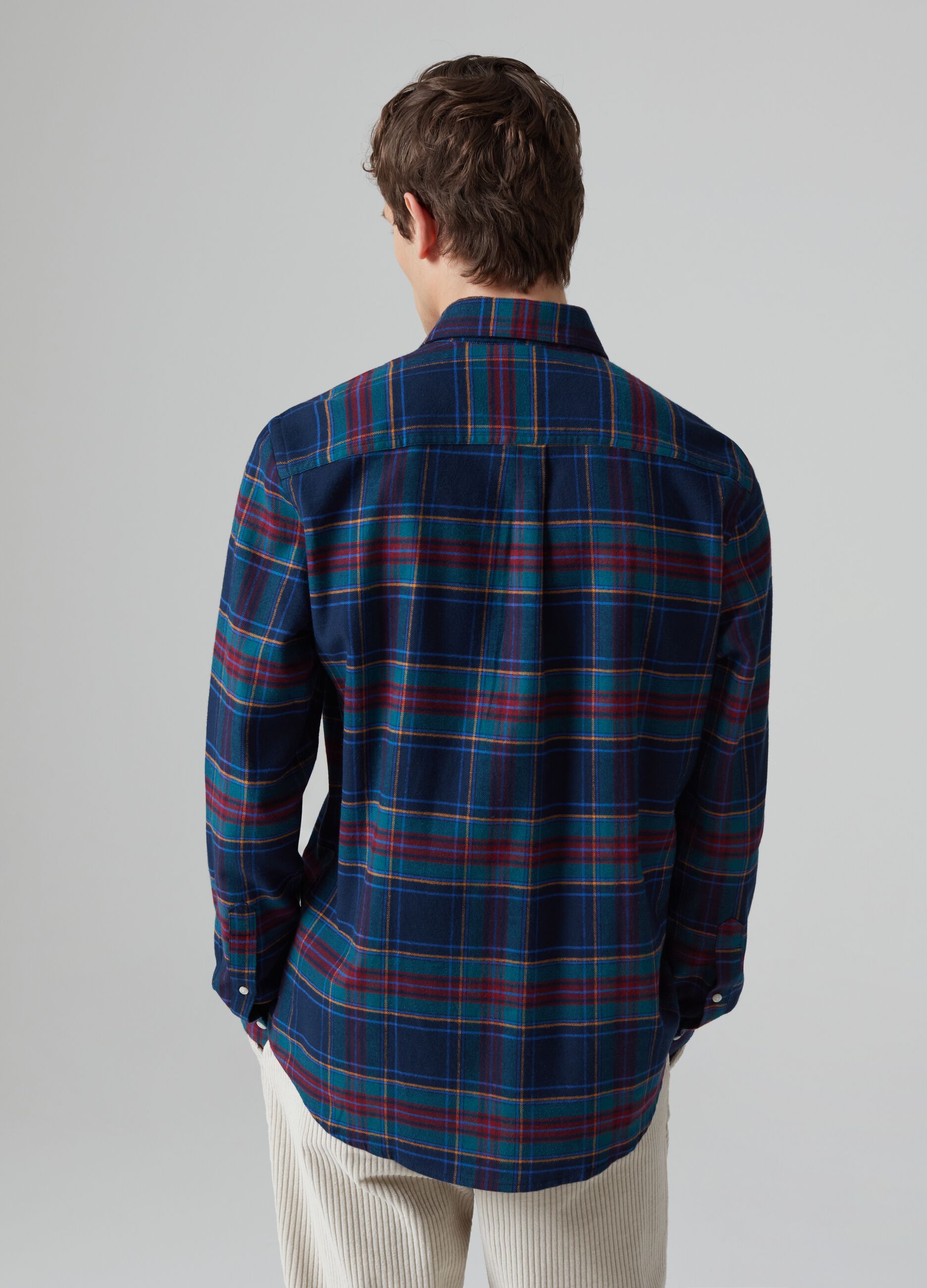 Flannel shirt with check pattern