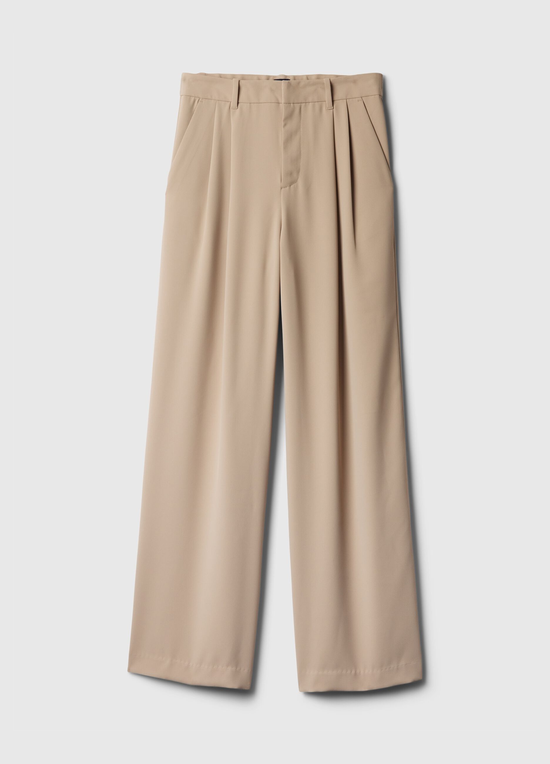 Wide-leg trousers with high waist and darts