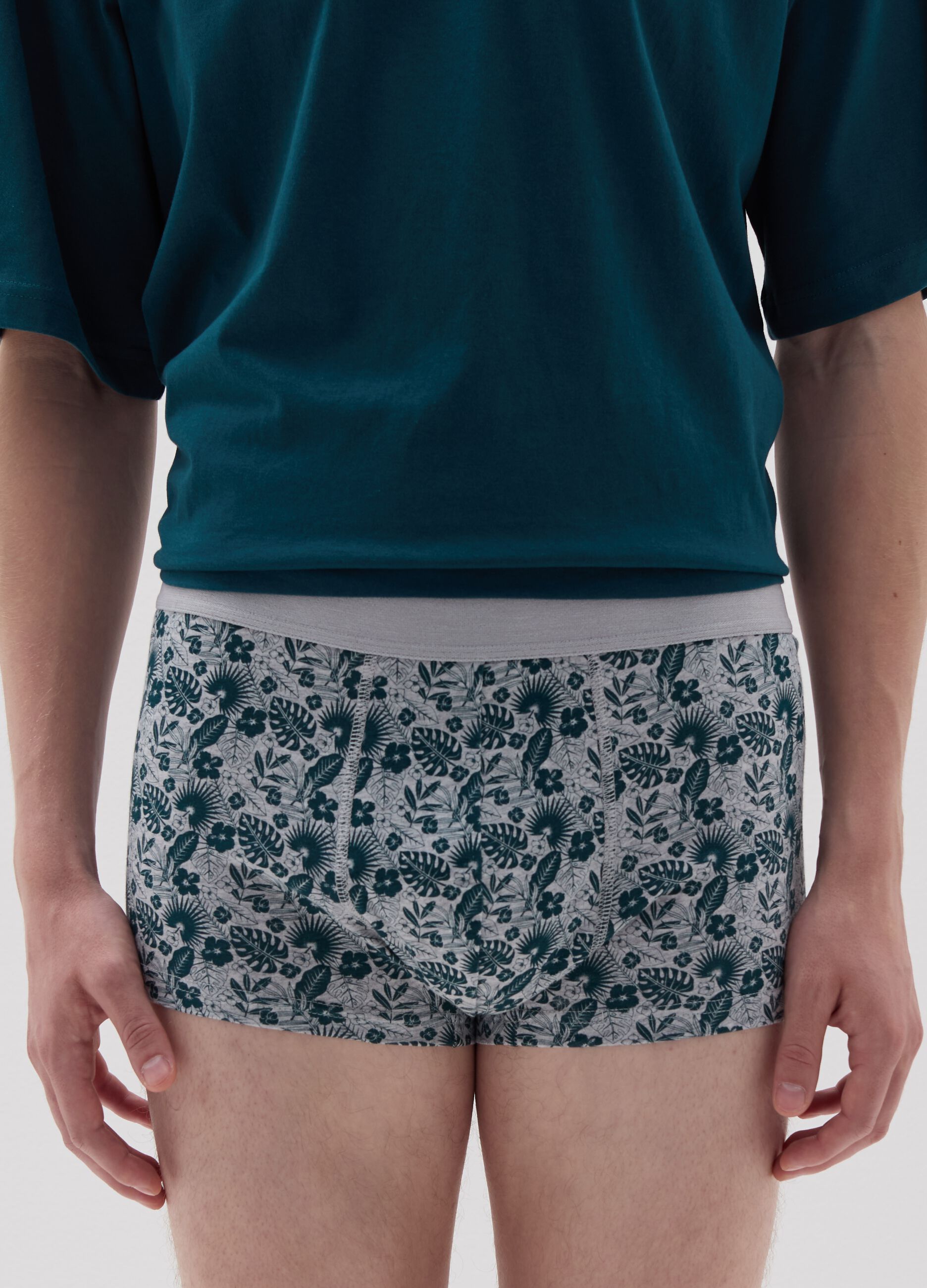 Five-pack organic cotton boxer shorts with print