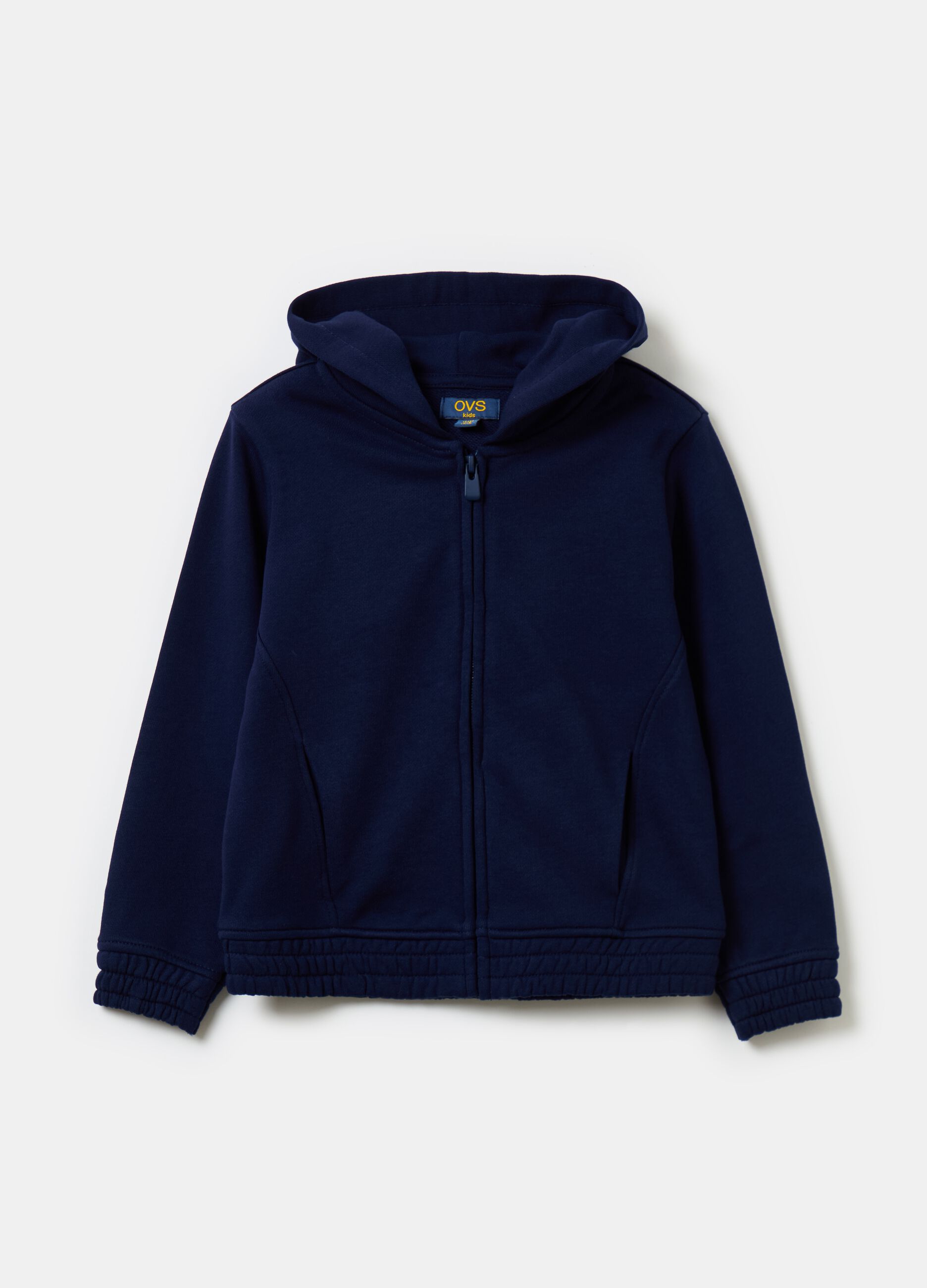 Essential organic cotton full-zip sweatshirt with hood