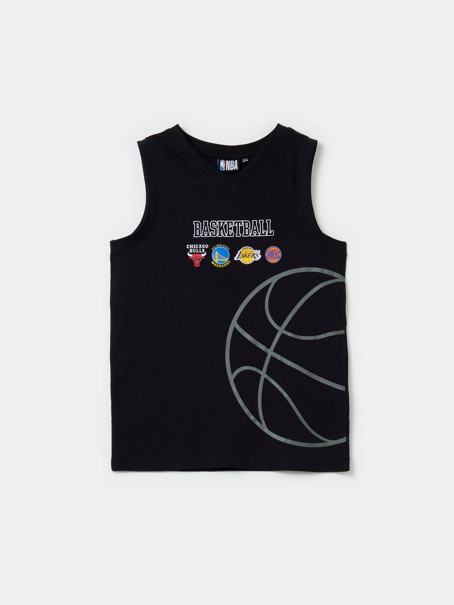 Tank top with NBA teams logos print_0