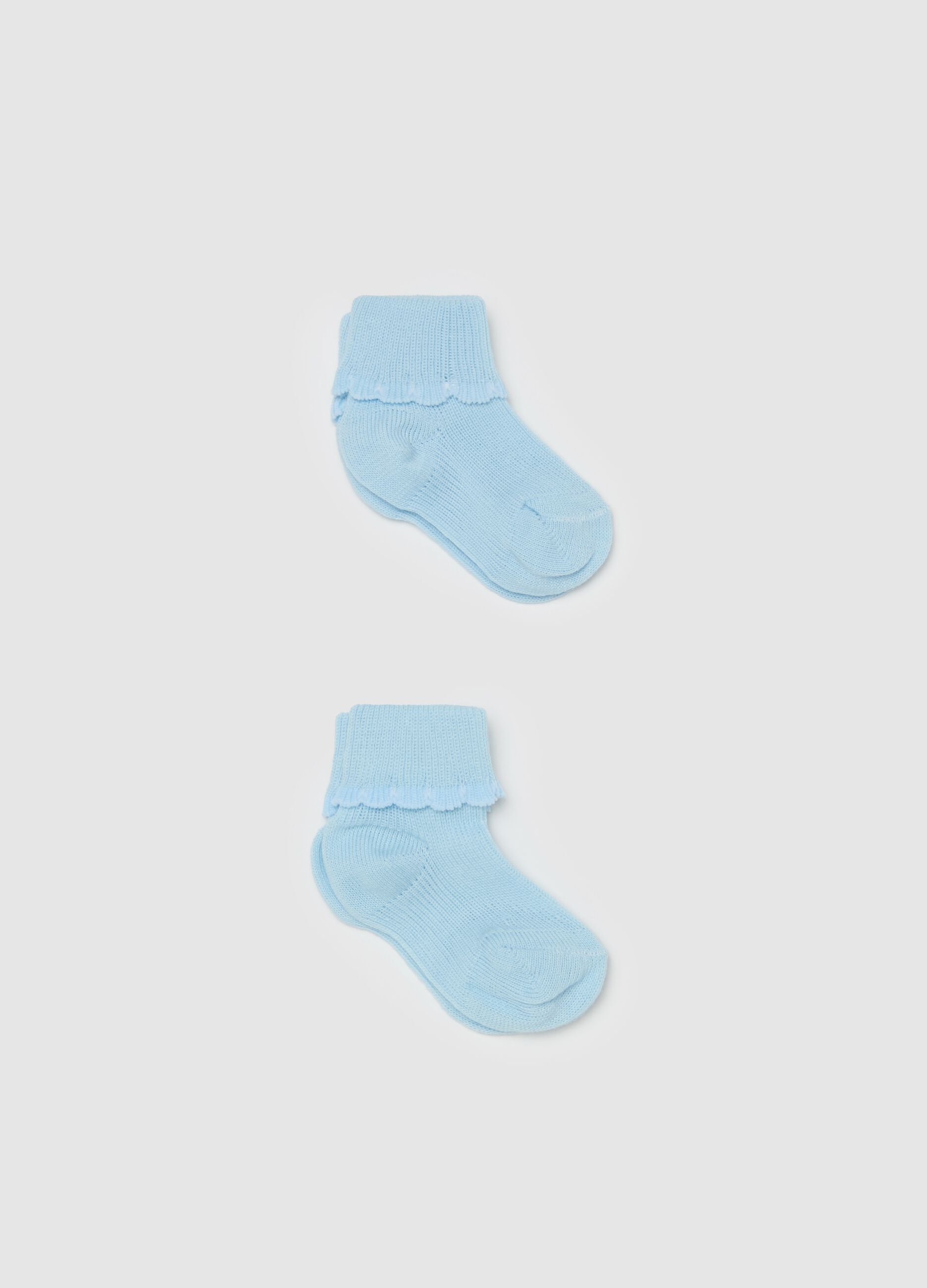 Two-pack socks with fold