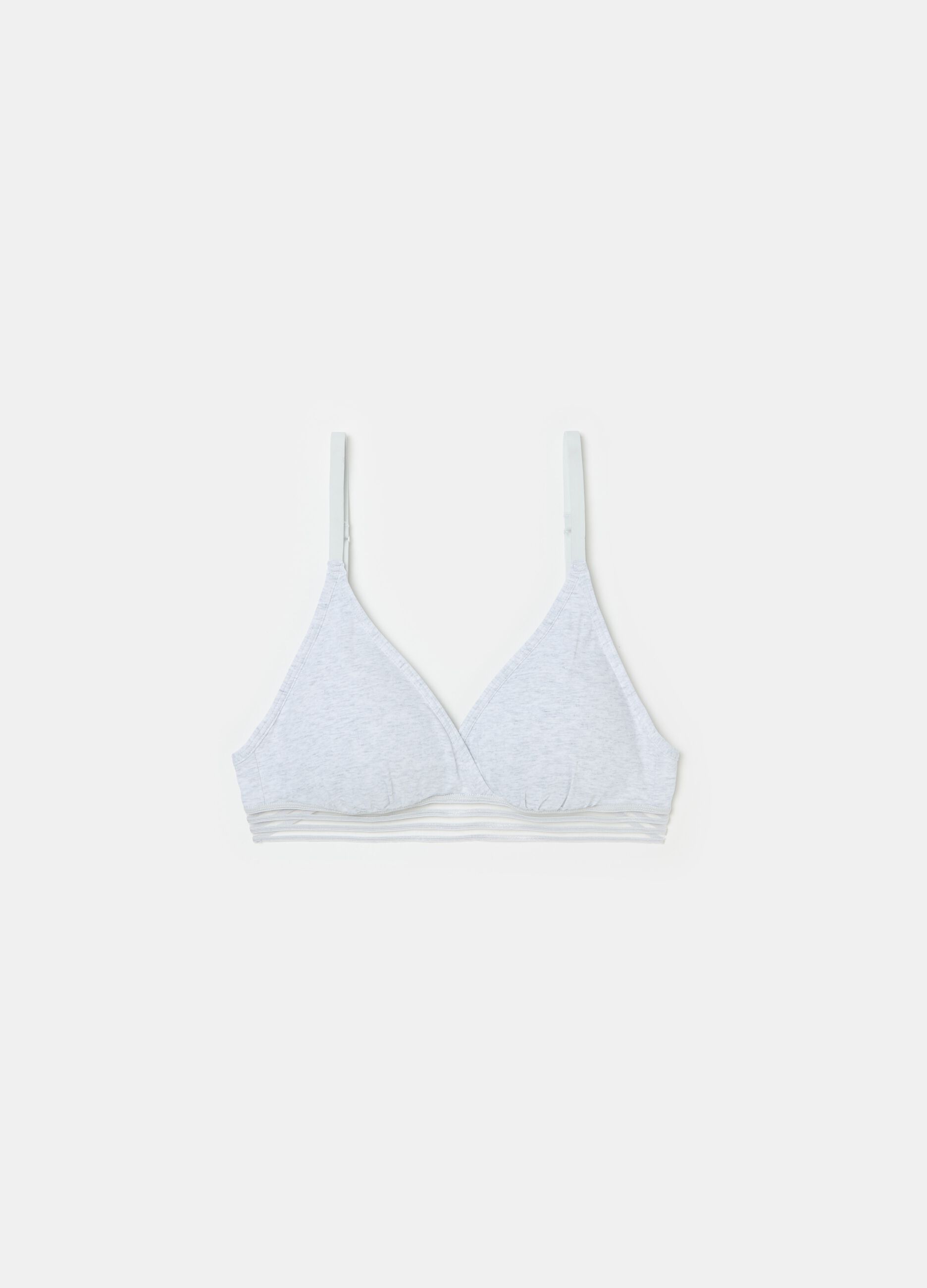 The Triangle soft bra with striped base