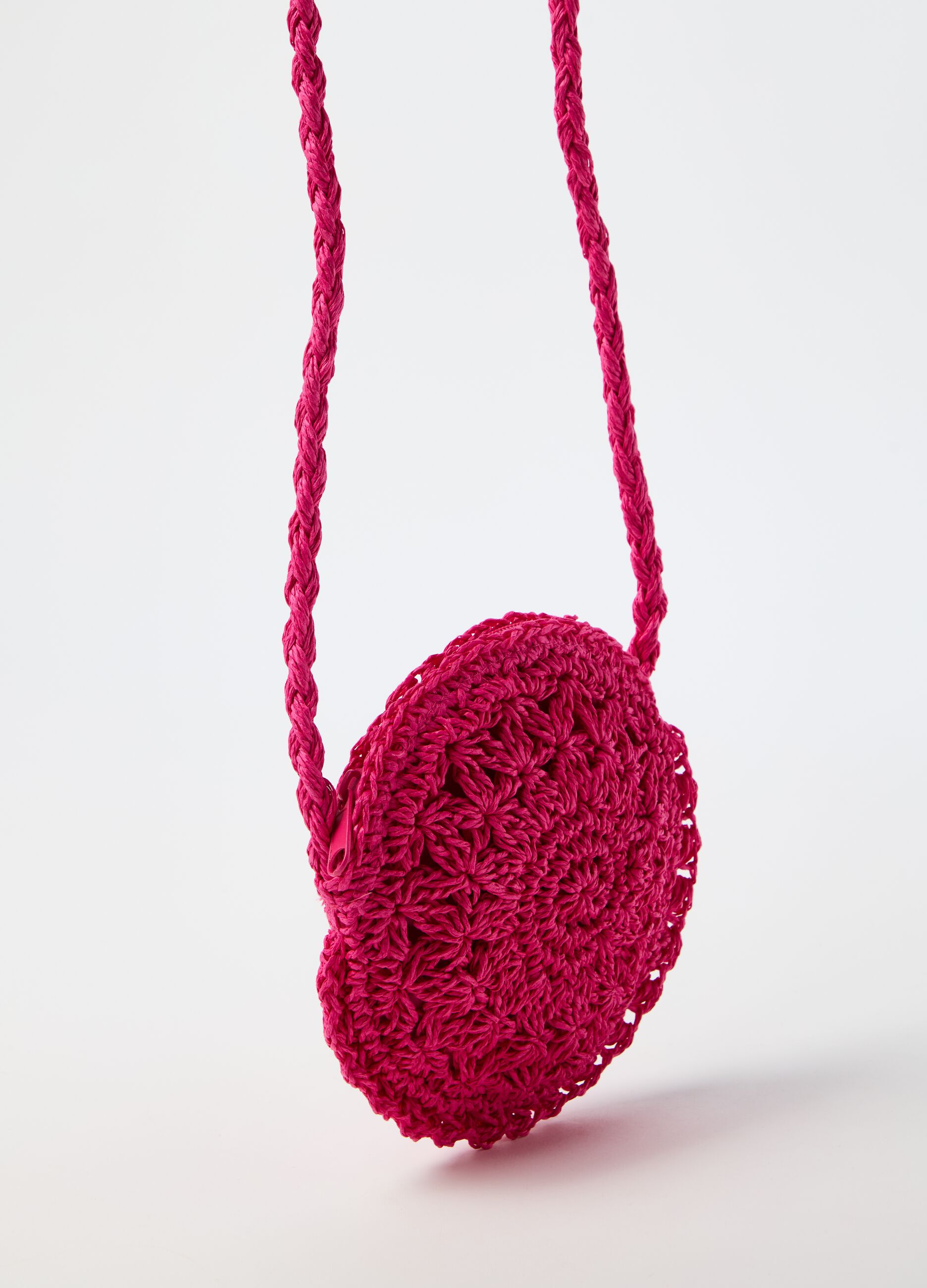 Raffia circle bag