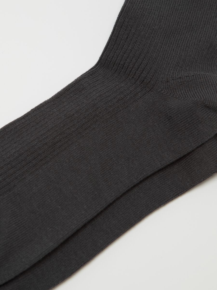 Stretch midi socks with ribbing_2