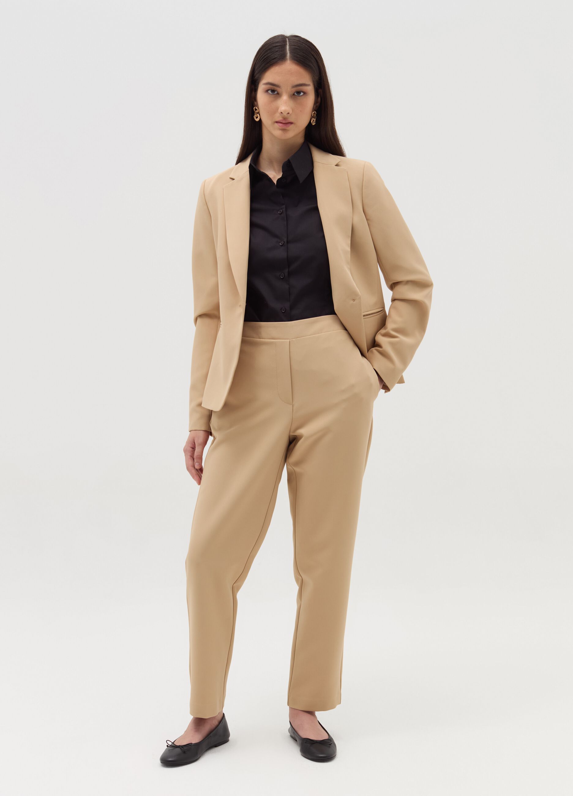 Stretch cigarette trousers