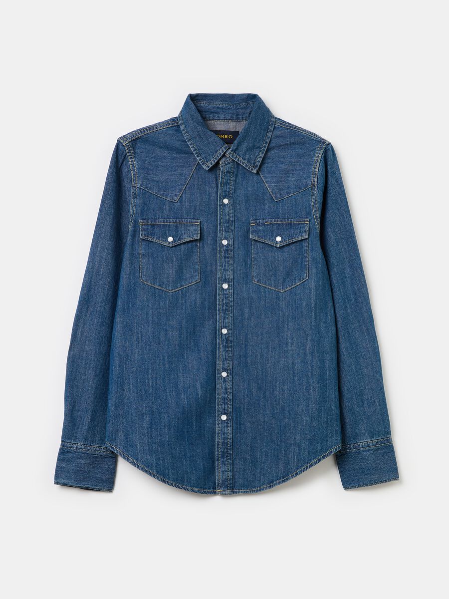 Western shirt in denim_4