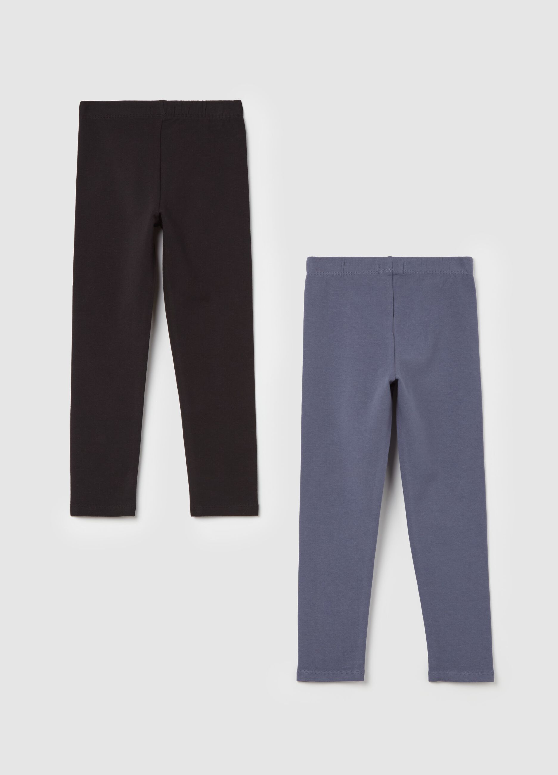 Two-pack leggings in stretch cotton