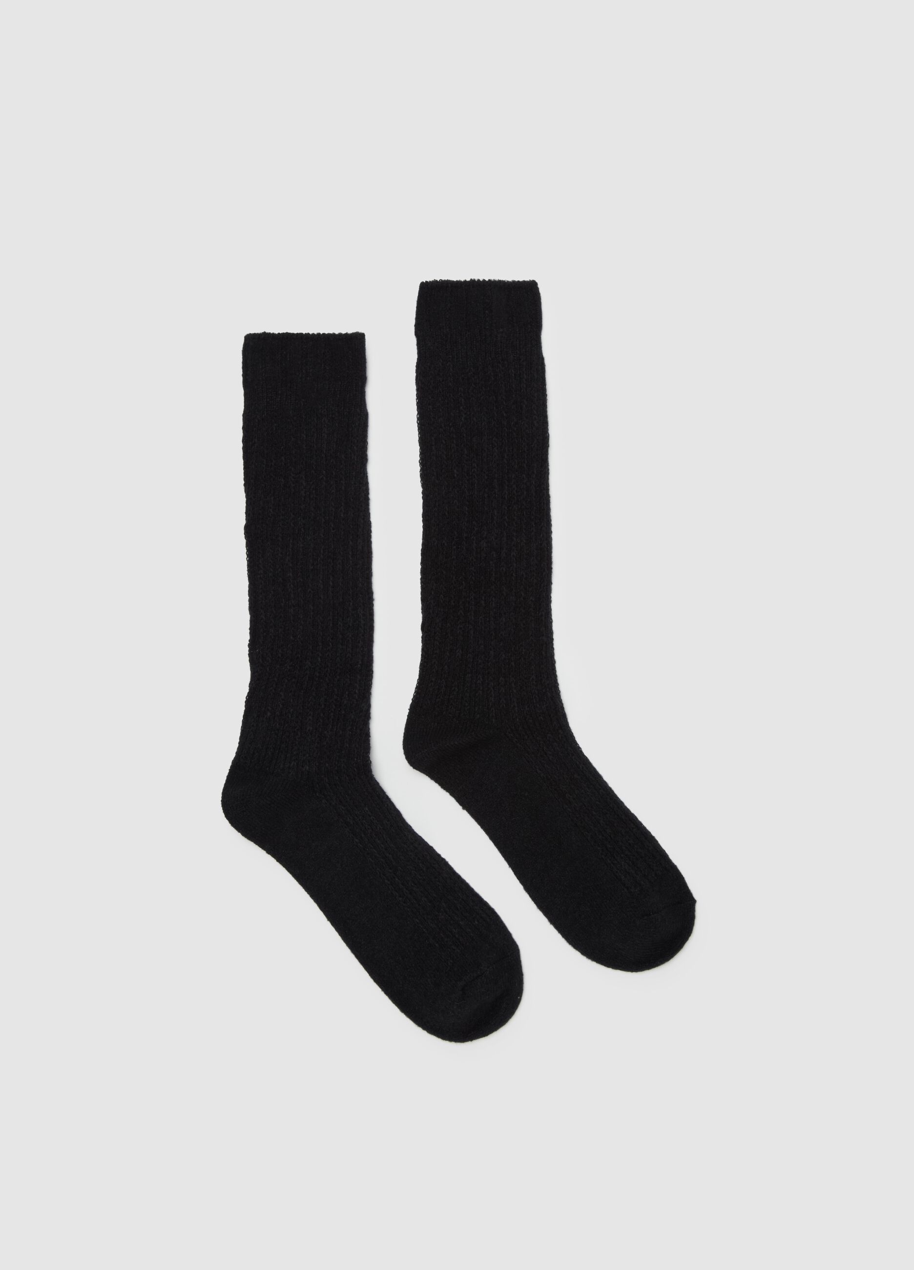 Long knit socks