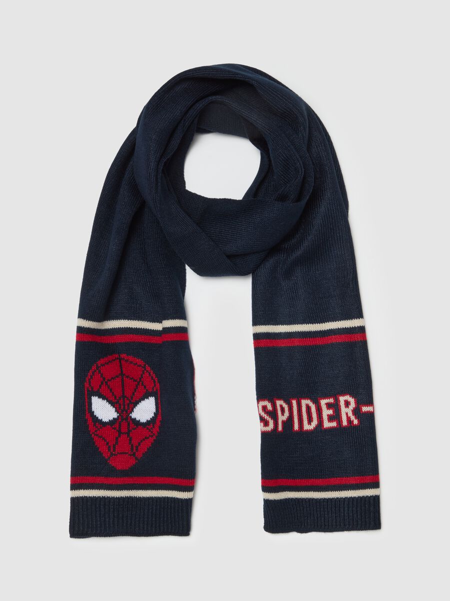 Sciarpa in maglia con disegno Spider-Man_0