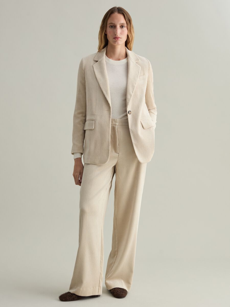 Wide-leg trousers in corduroy_0