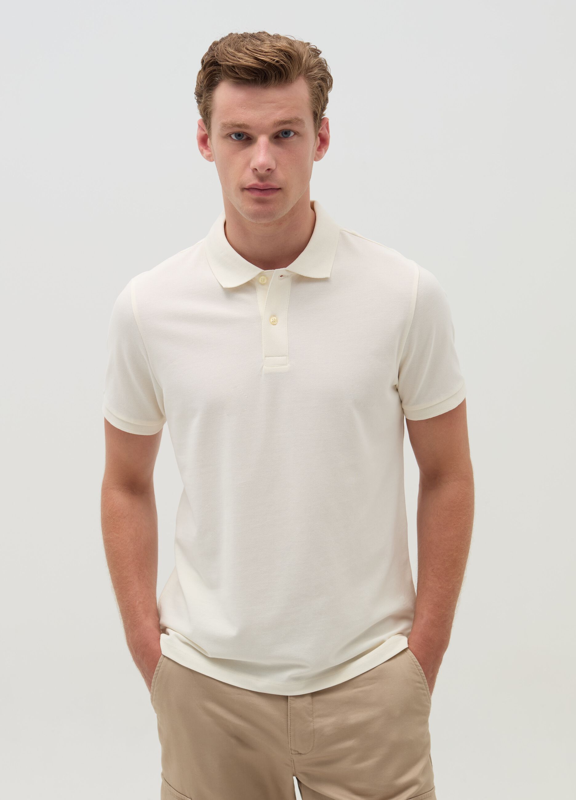 Cotton pique polo shirt