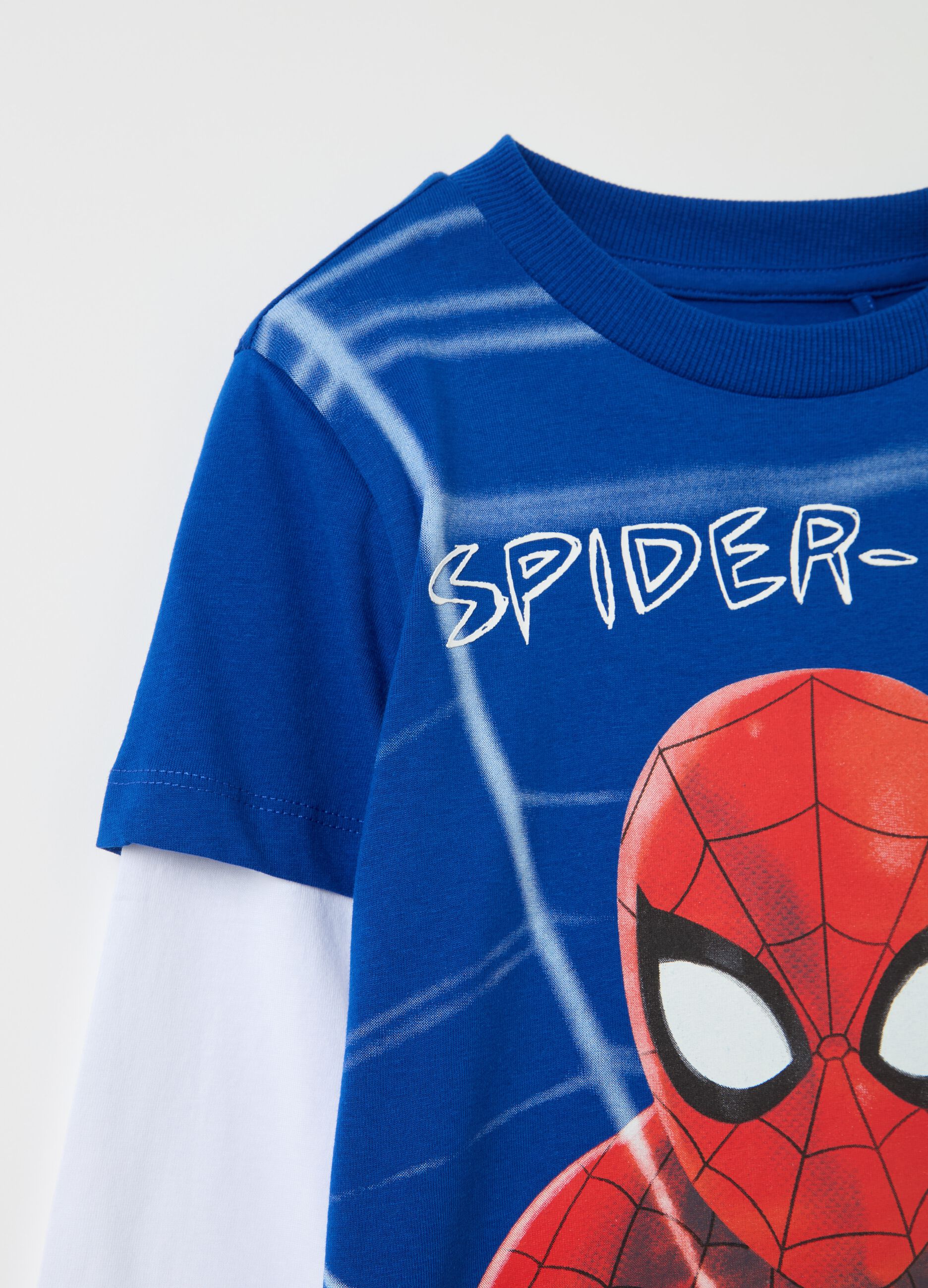 T-shirt with long sleeves and Spider-Man print