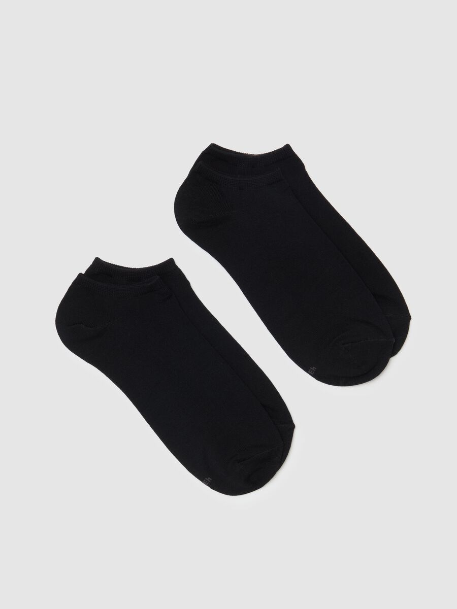 Two-pair pack ankle socks in organic cotton_0