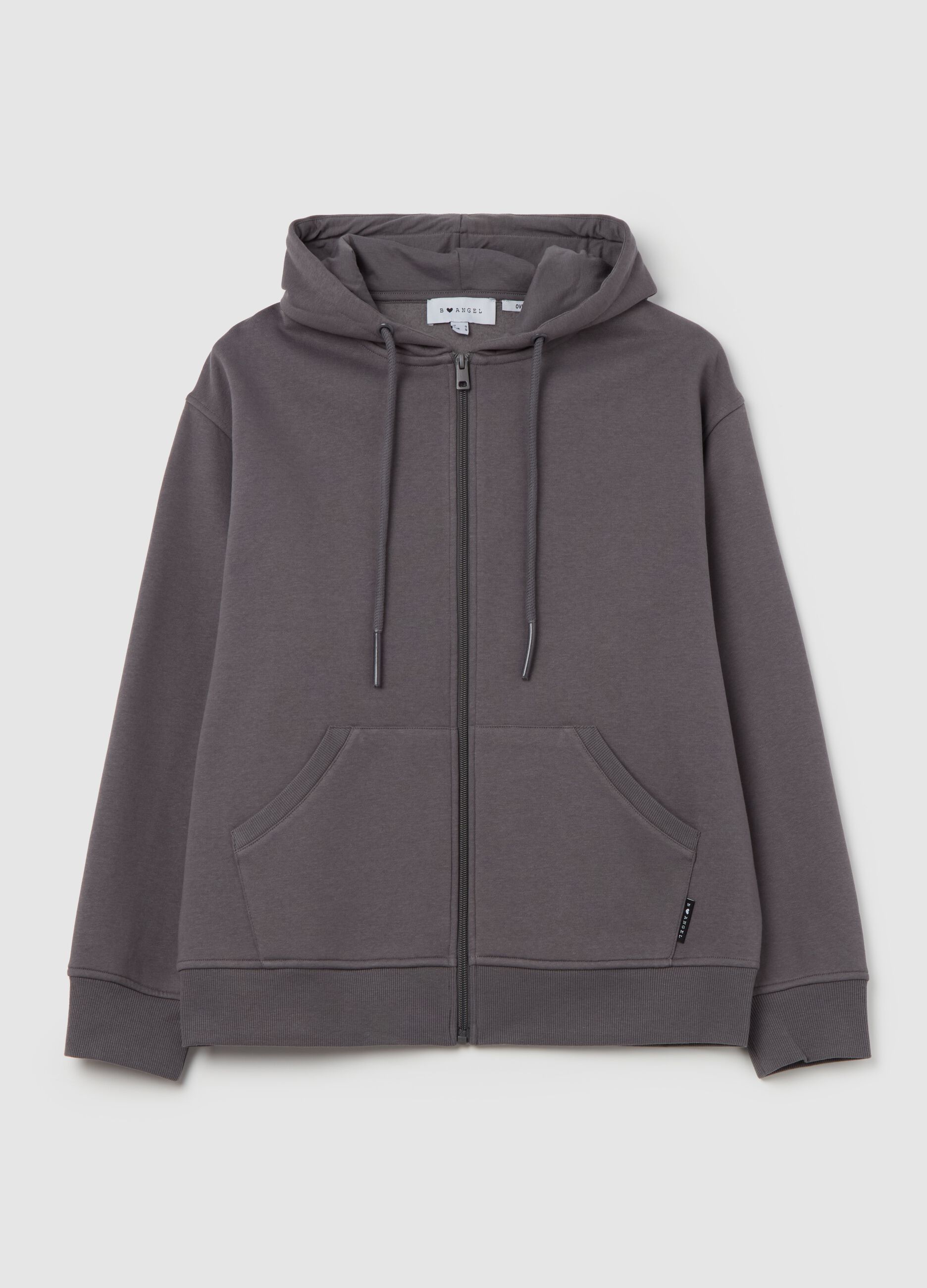 Felpa over full-zip con cappuccio