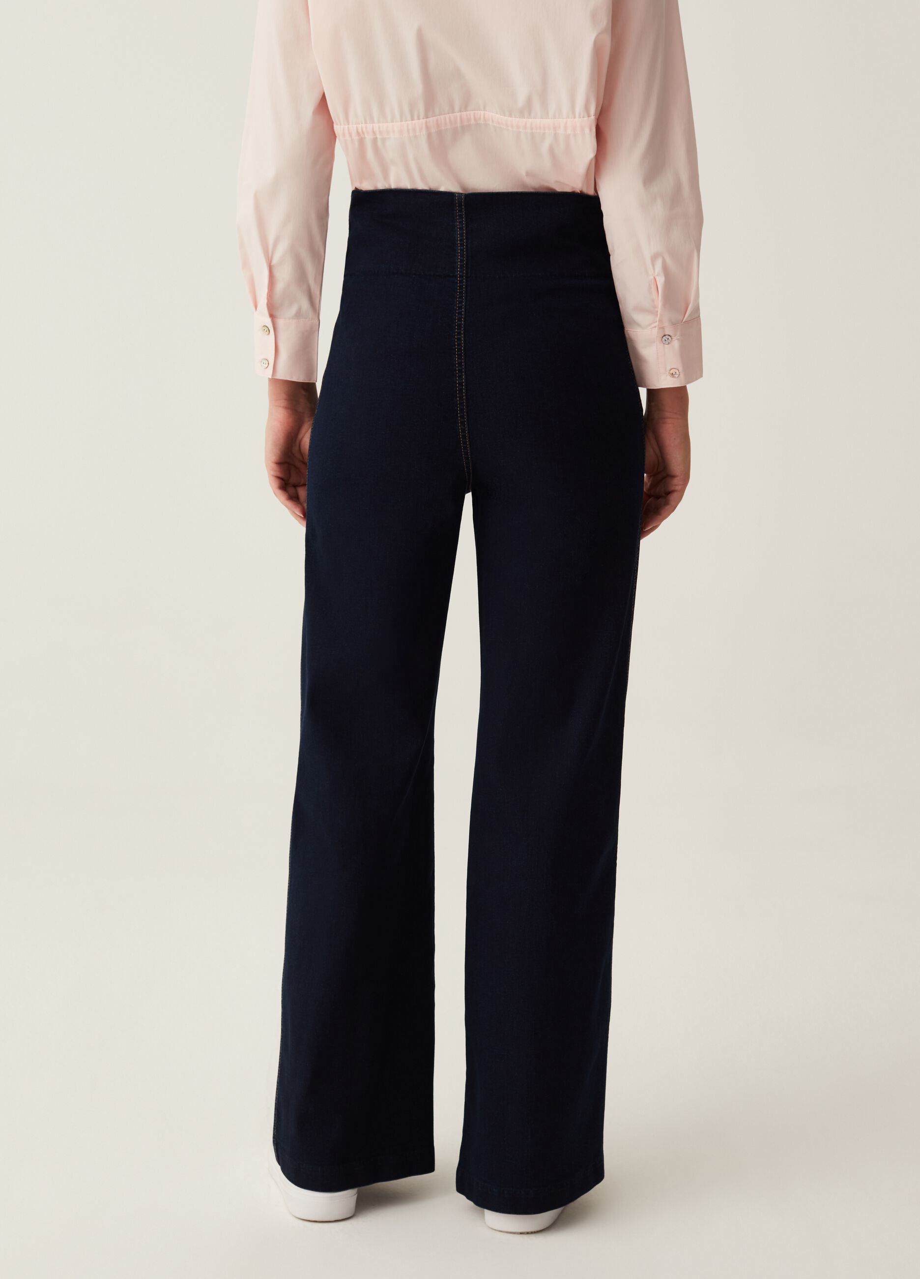 Maternity palazzo trousers in denim