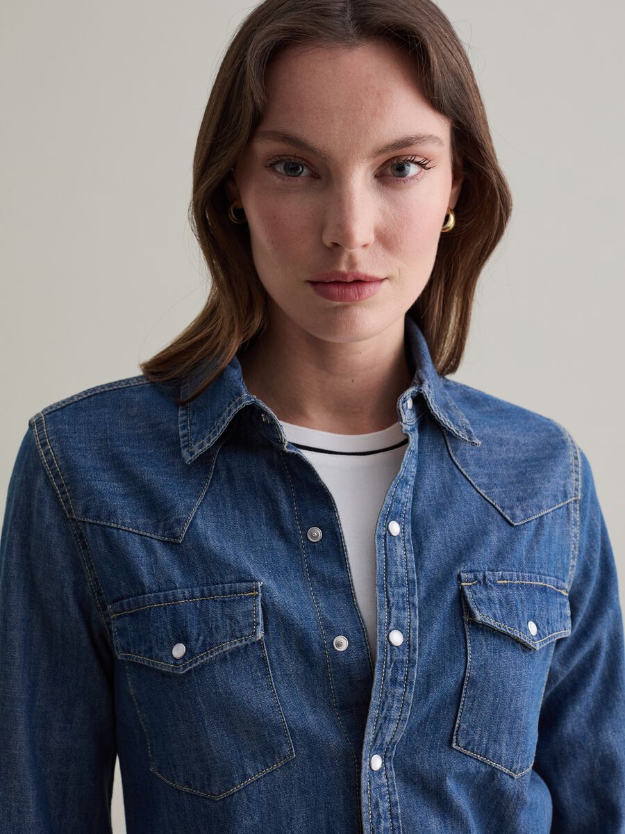 Western shirt in denim_1