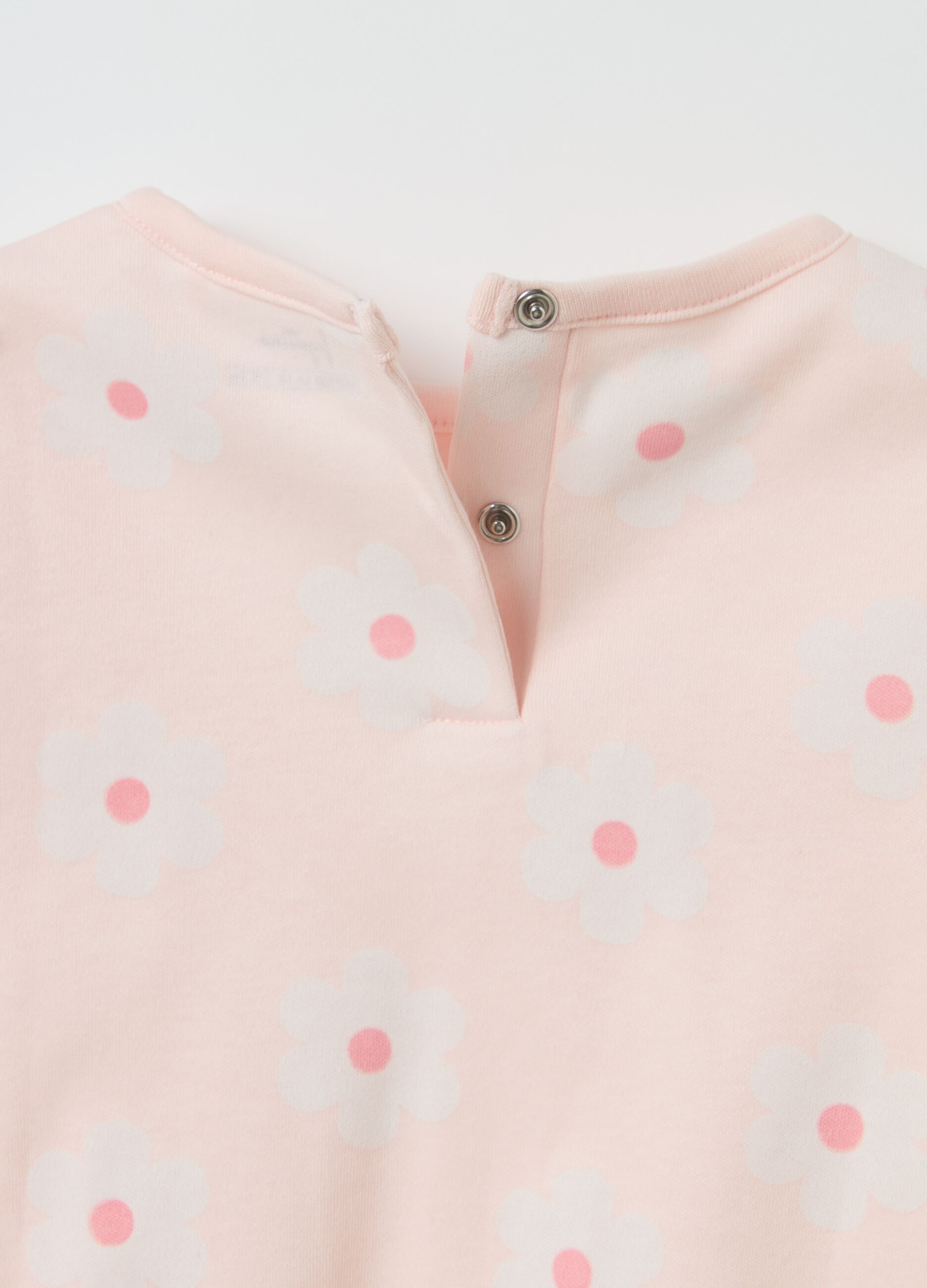 Organic cotton pyjamas with flowers print