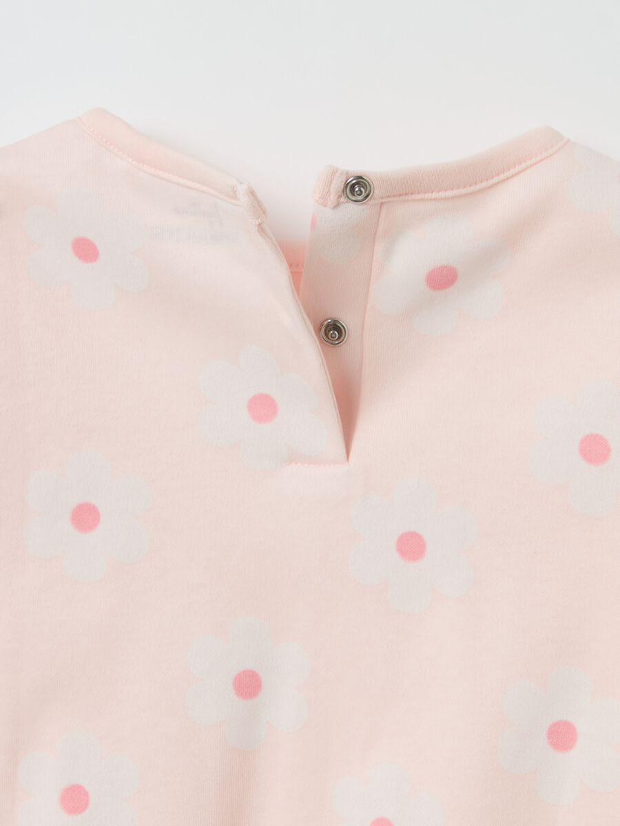 Organic cotton pyjamas with flowers print_3