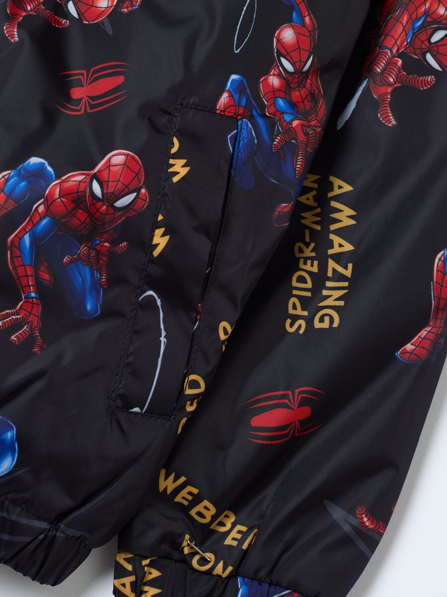 Short full-zip jacket with Spider-Man print_3