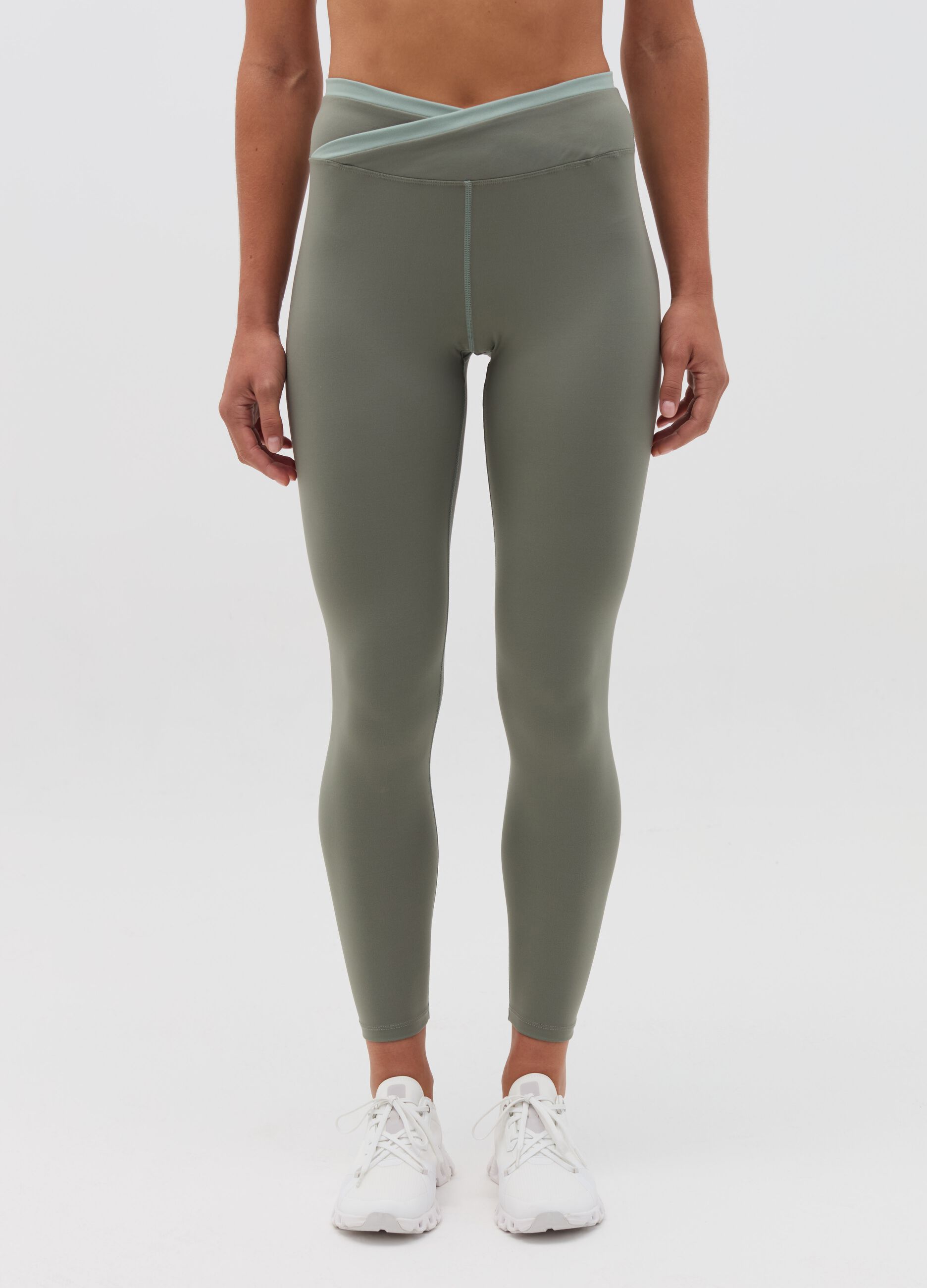 AI•KI leggings with contrasting trim