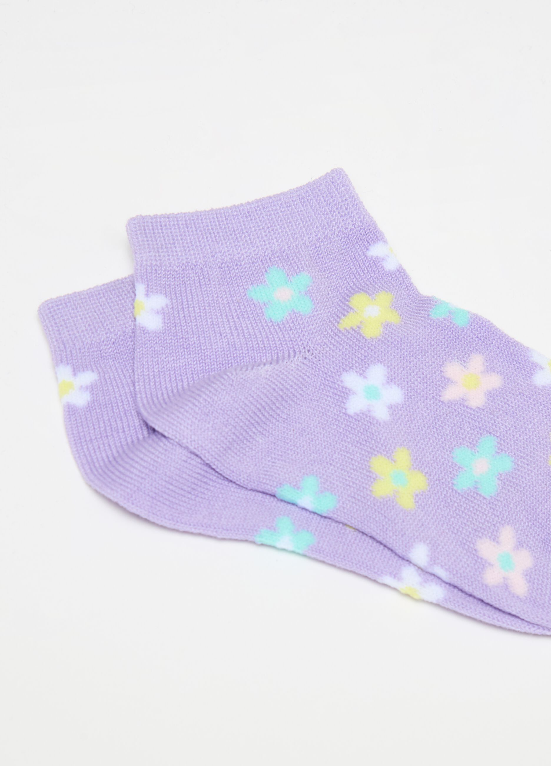 Seven-pair pack socks in organic cotton