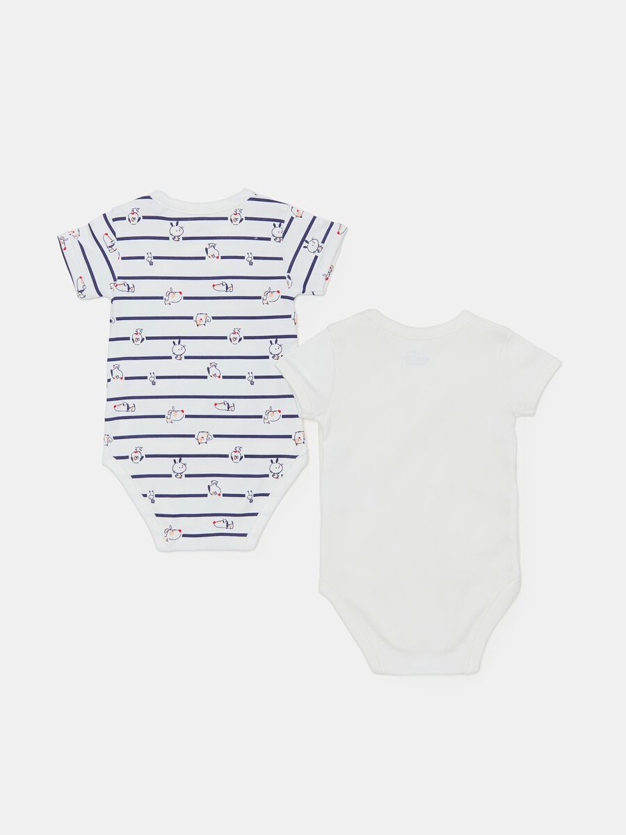 Two-pack organic cotton bodysuits with short sleeves_1