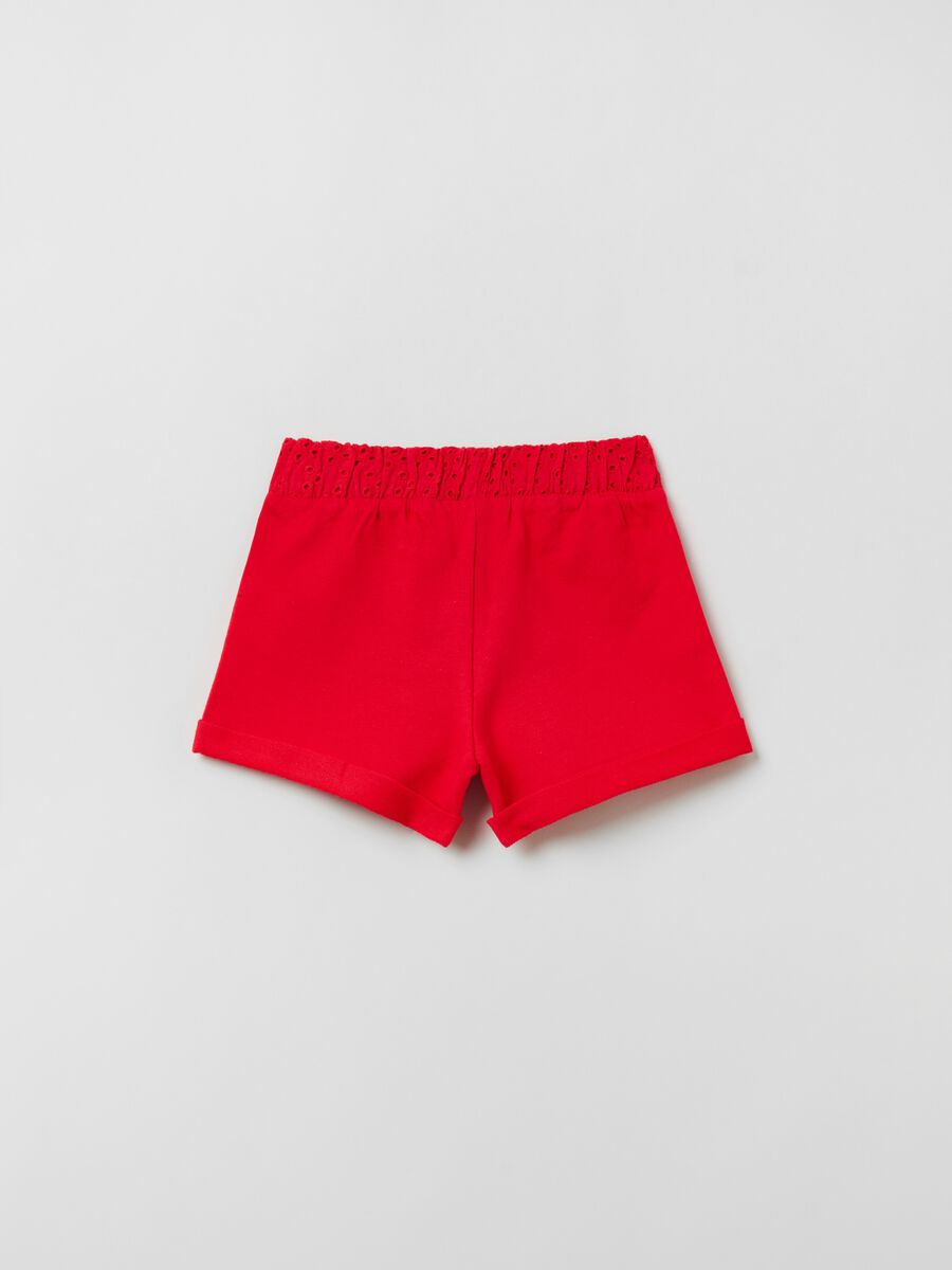 Shorts in French Terry con sangallo_1