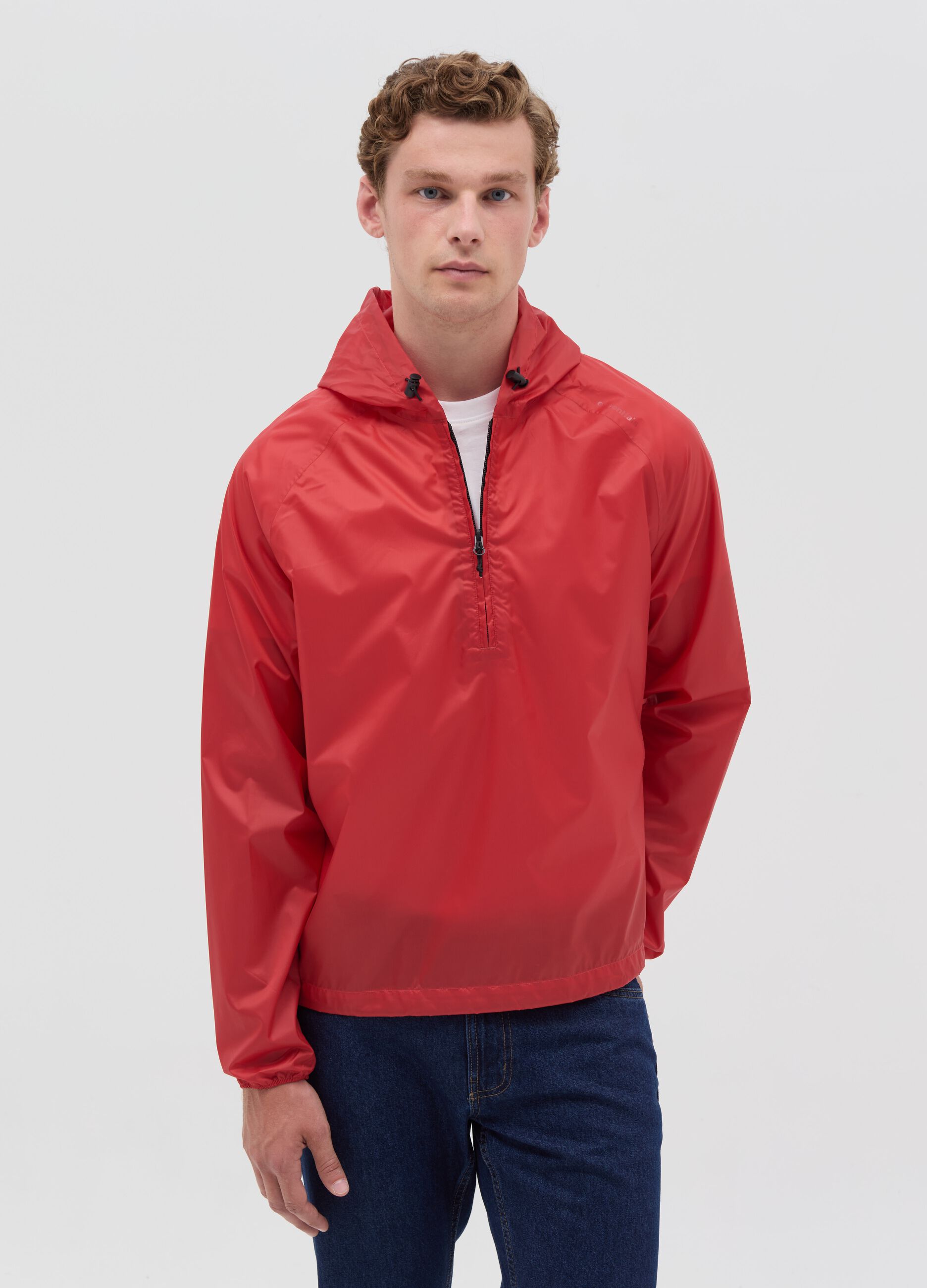 Essential waterproof half-zip jacket