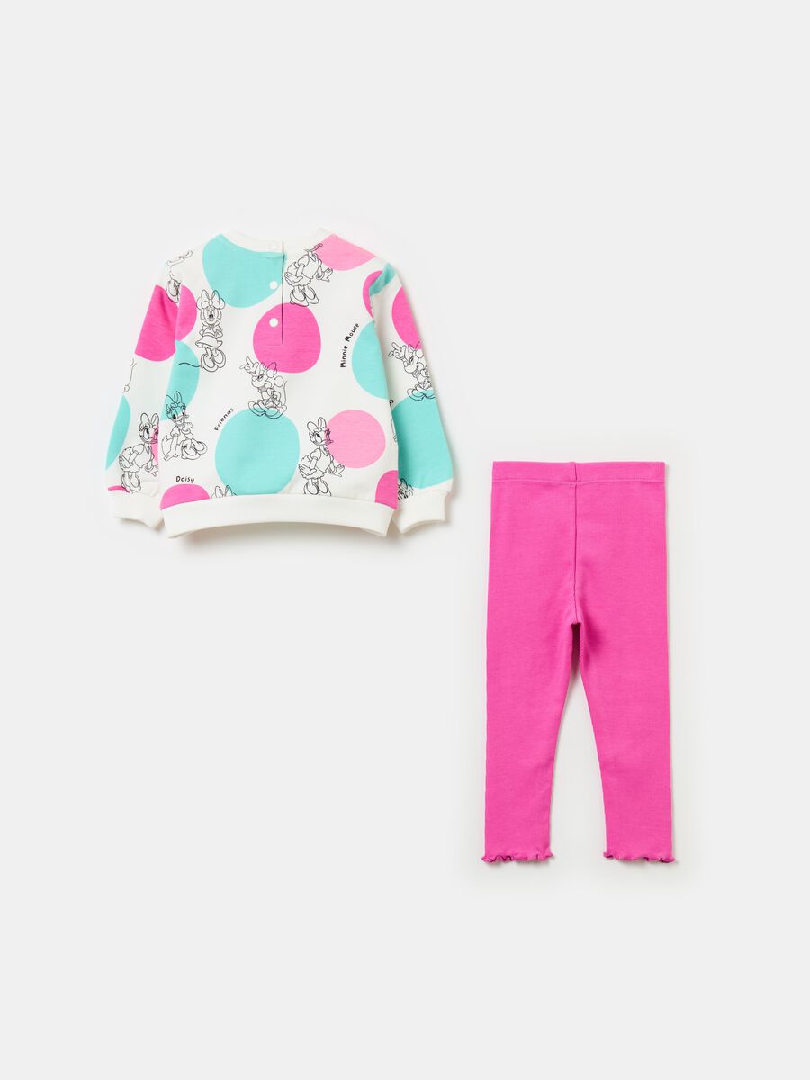 Jogging set in fleece with Minnie Mouse and Daisy Duck print_1