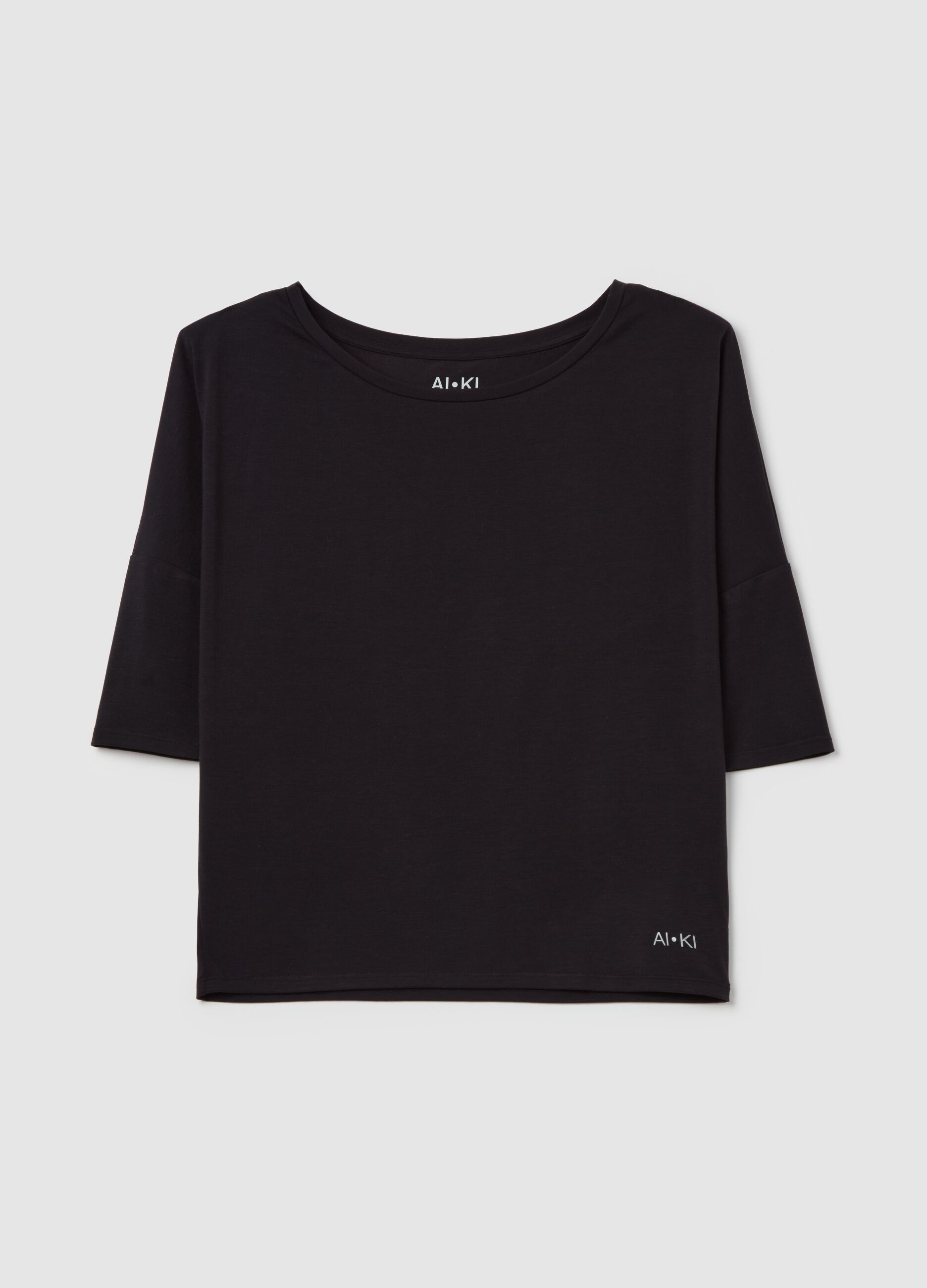 AI•KI T-shirt with three-quarter sleeves