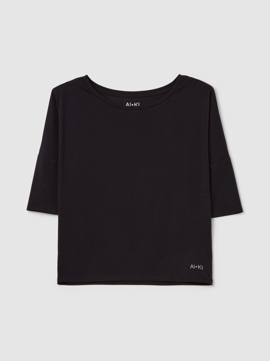 AI•KI T-shirt with three-quarter sleeves_0