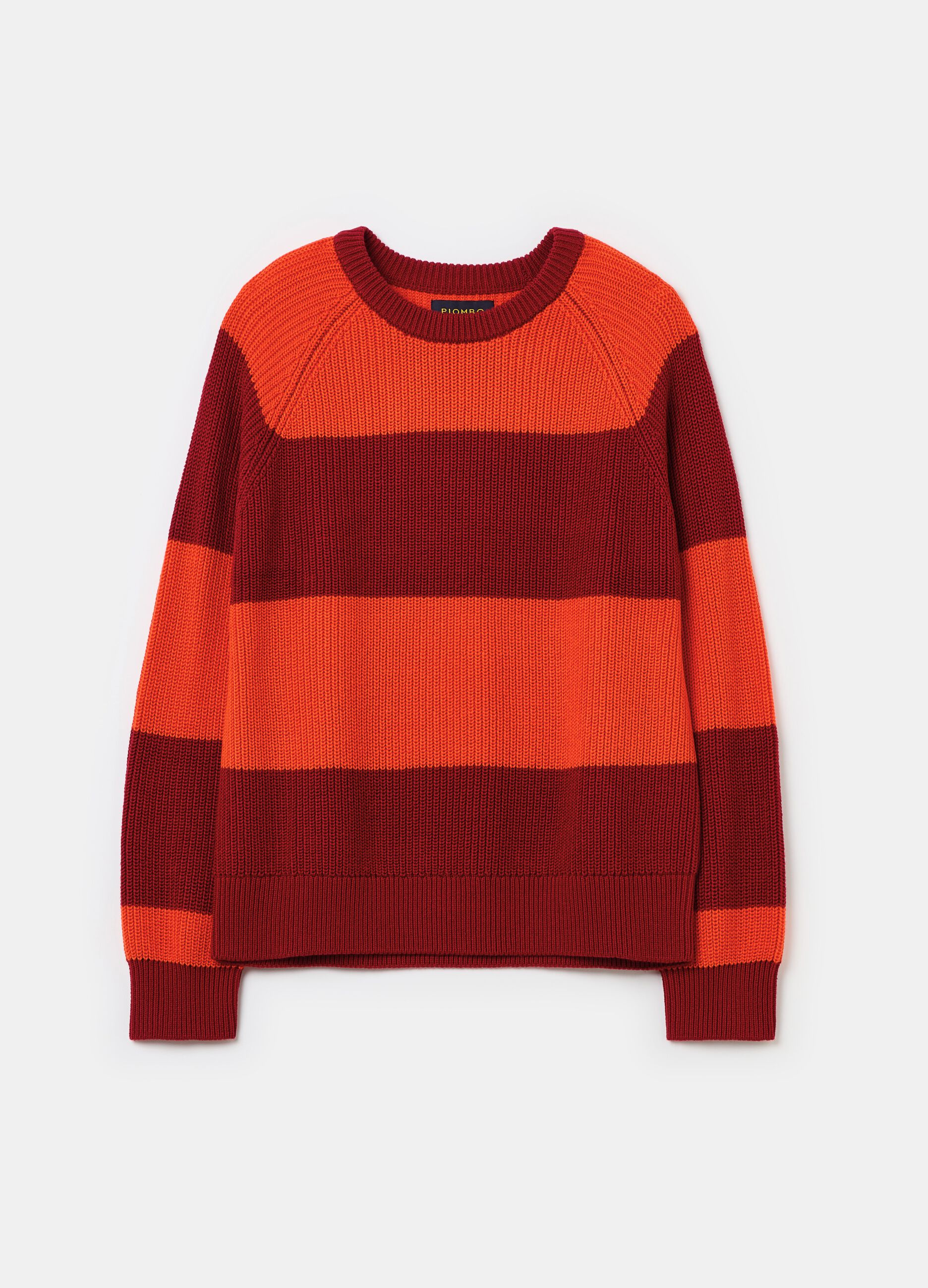 Striped pullover with raglan sleeves