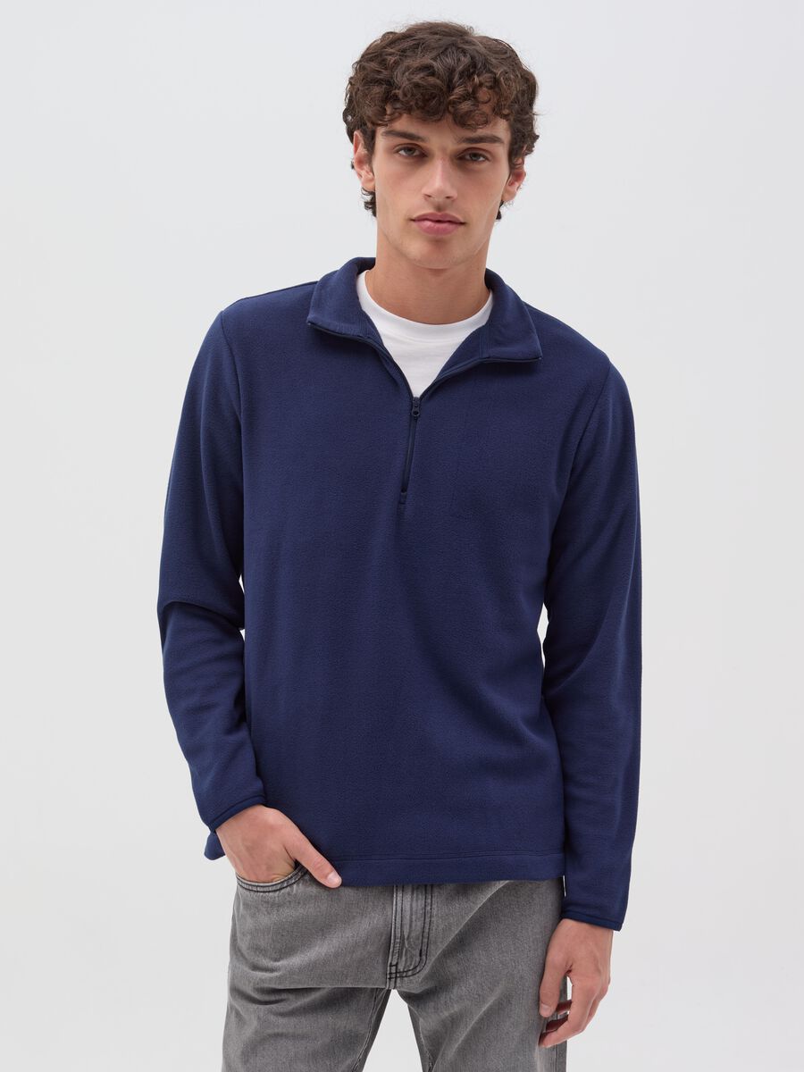 Half-zip sweatshirt in fleece_1