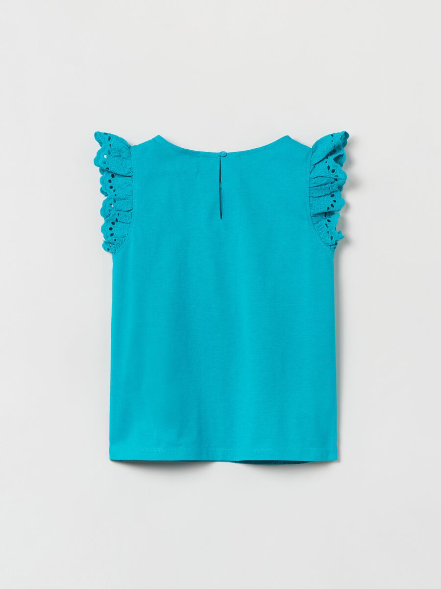 Broderie anglaise cotton sleeveless blouse_1