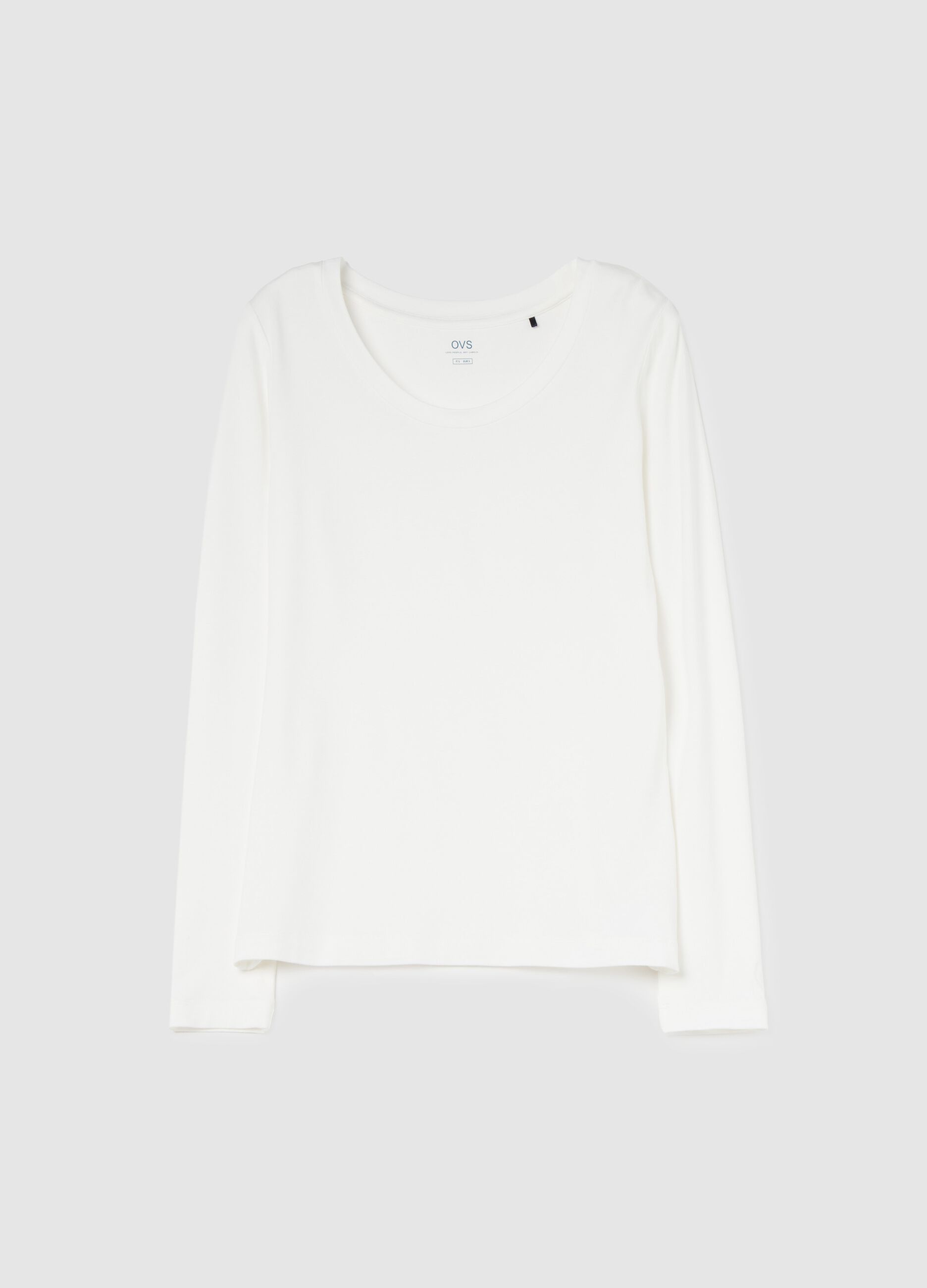 Long-sleeved T-shirt in stretch viscose