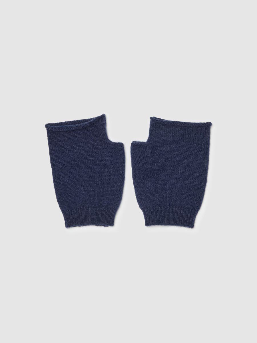 Knitted half-finger gloves_1