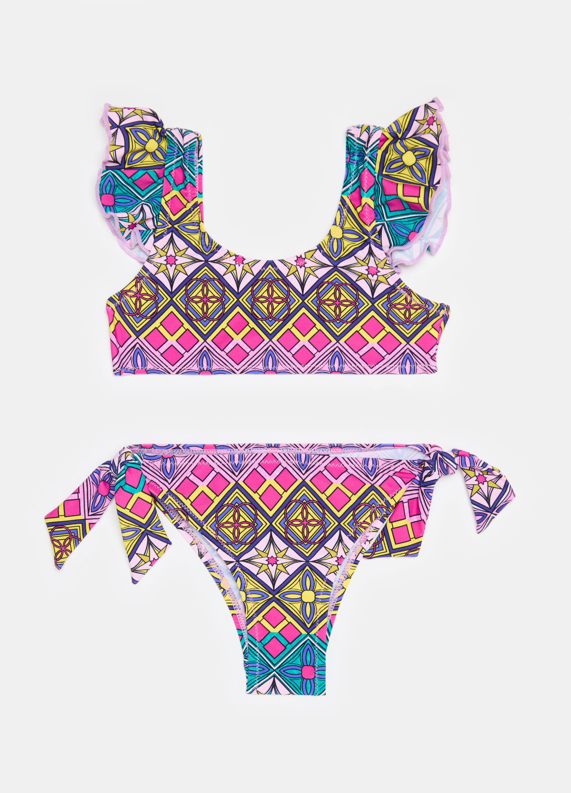 Bikini with ethnic pattern