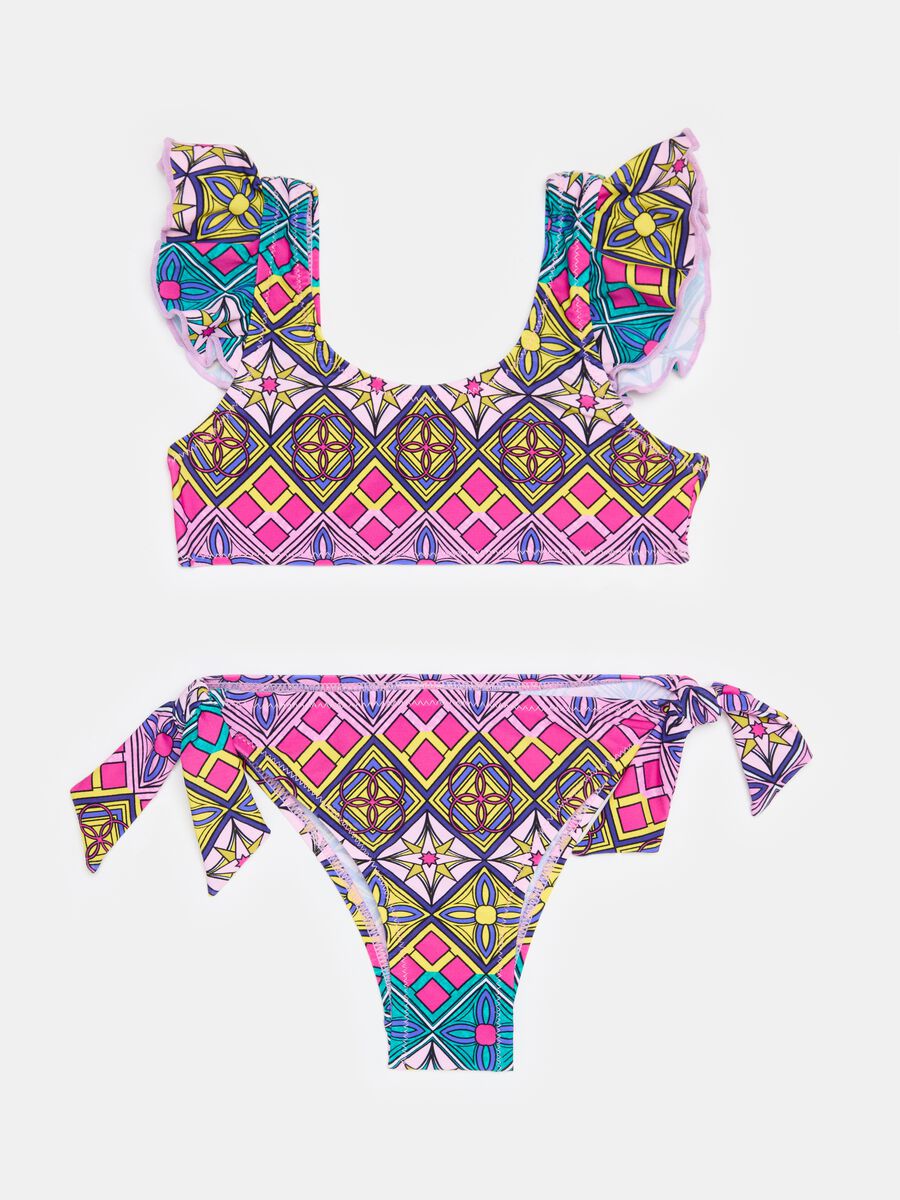 Bikini with ethnic pattern_0