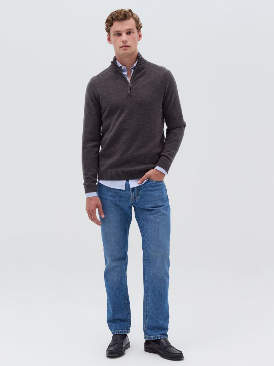 Pullover with half-zip neckline_0