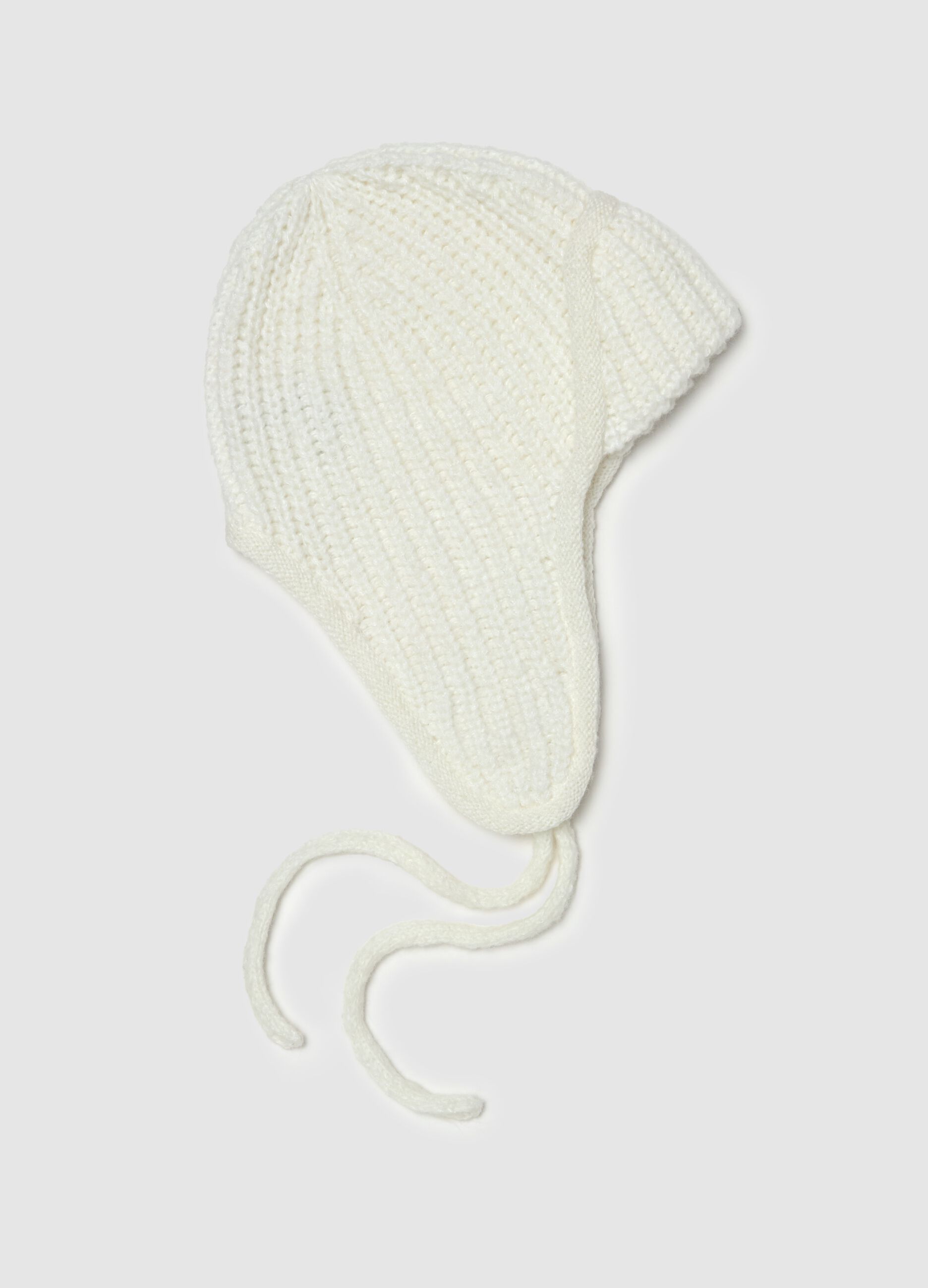 Knit aviator hat