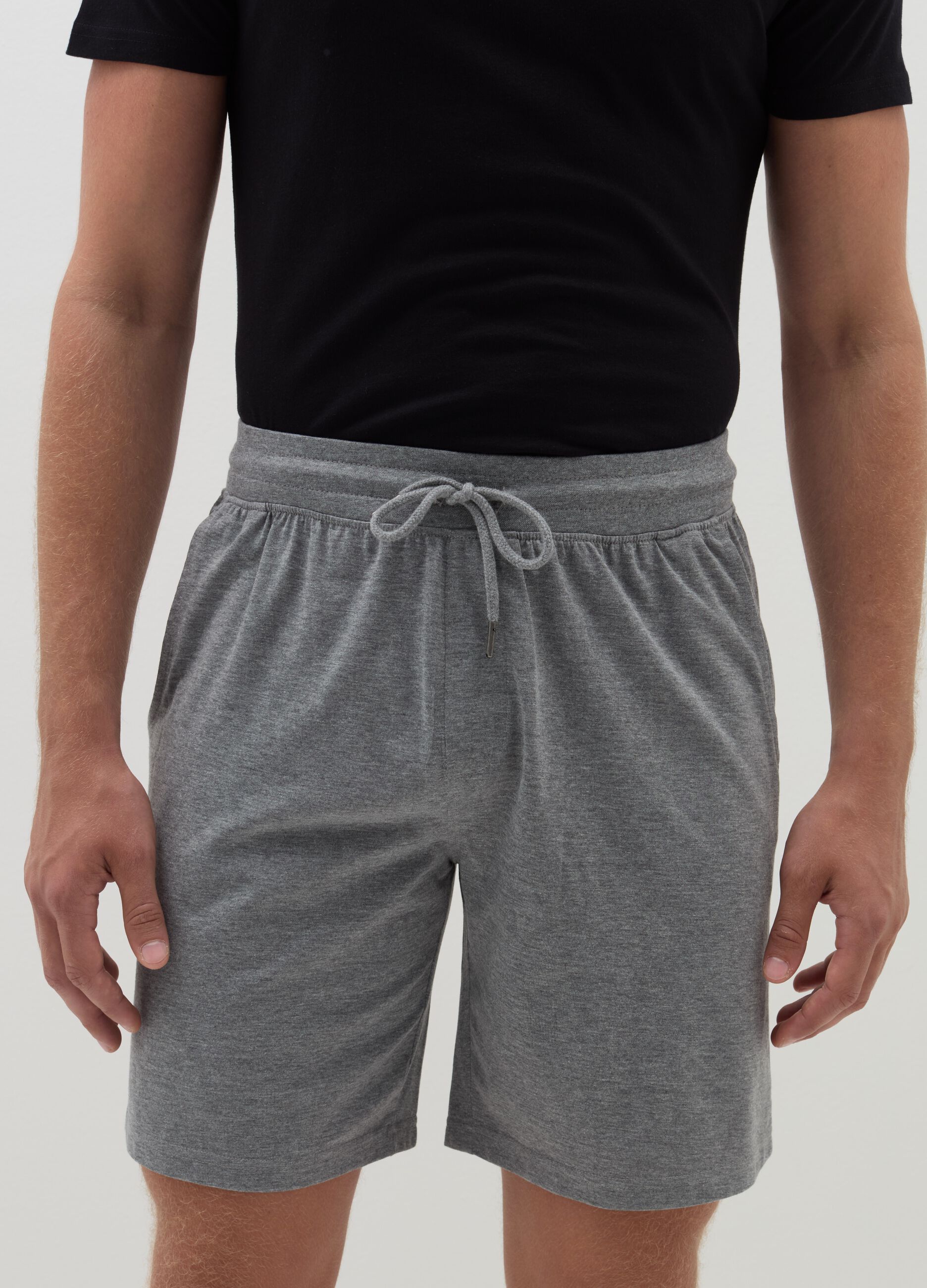 Pyjama shorts with drawstring