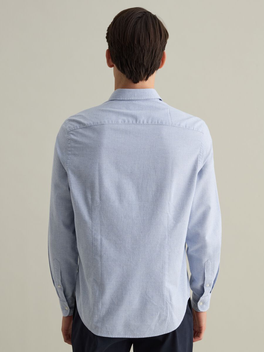 Contemporary slim-fit shirt with micro check pattern_2