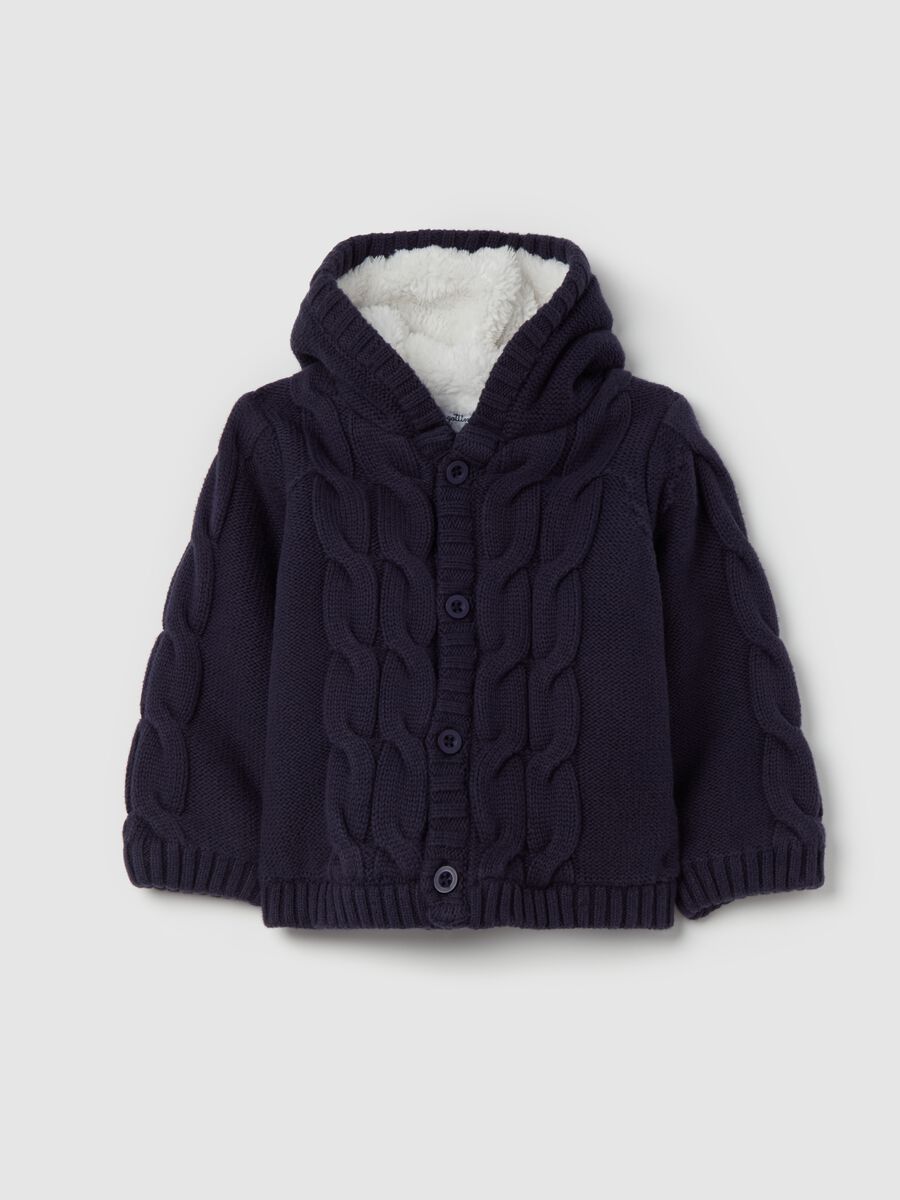 Hooded jacket with sherpa lining_0