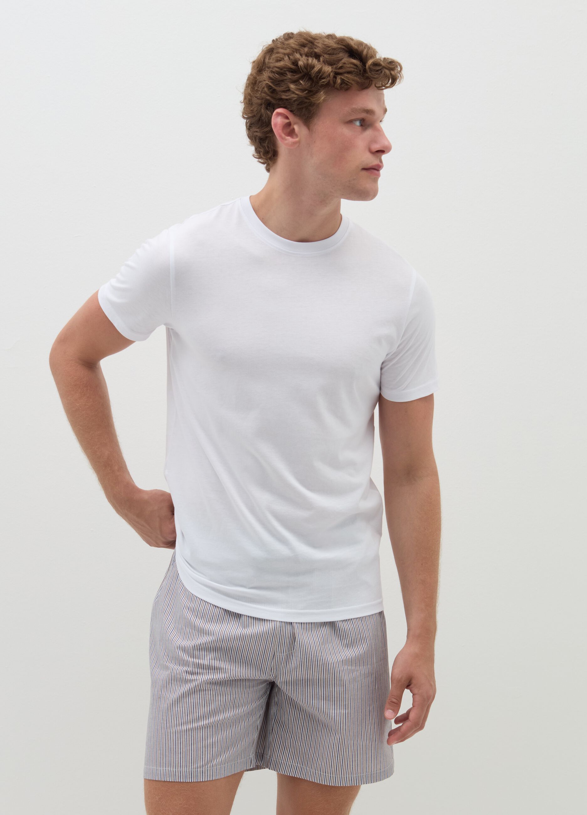 Three-pack organic cotton undershirts